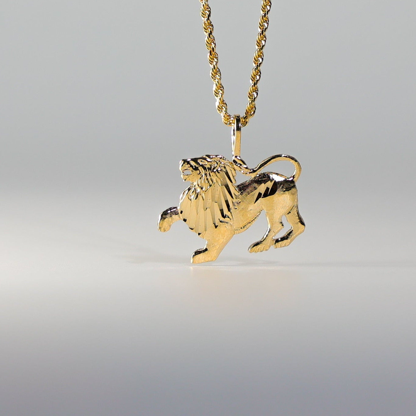 Gold lion Pendant Model-2348 - Charlie & Co. Jewelry