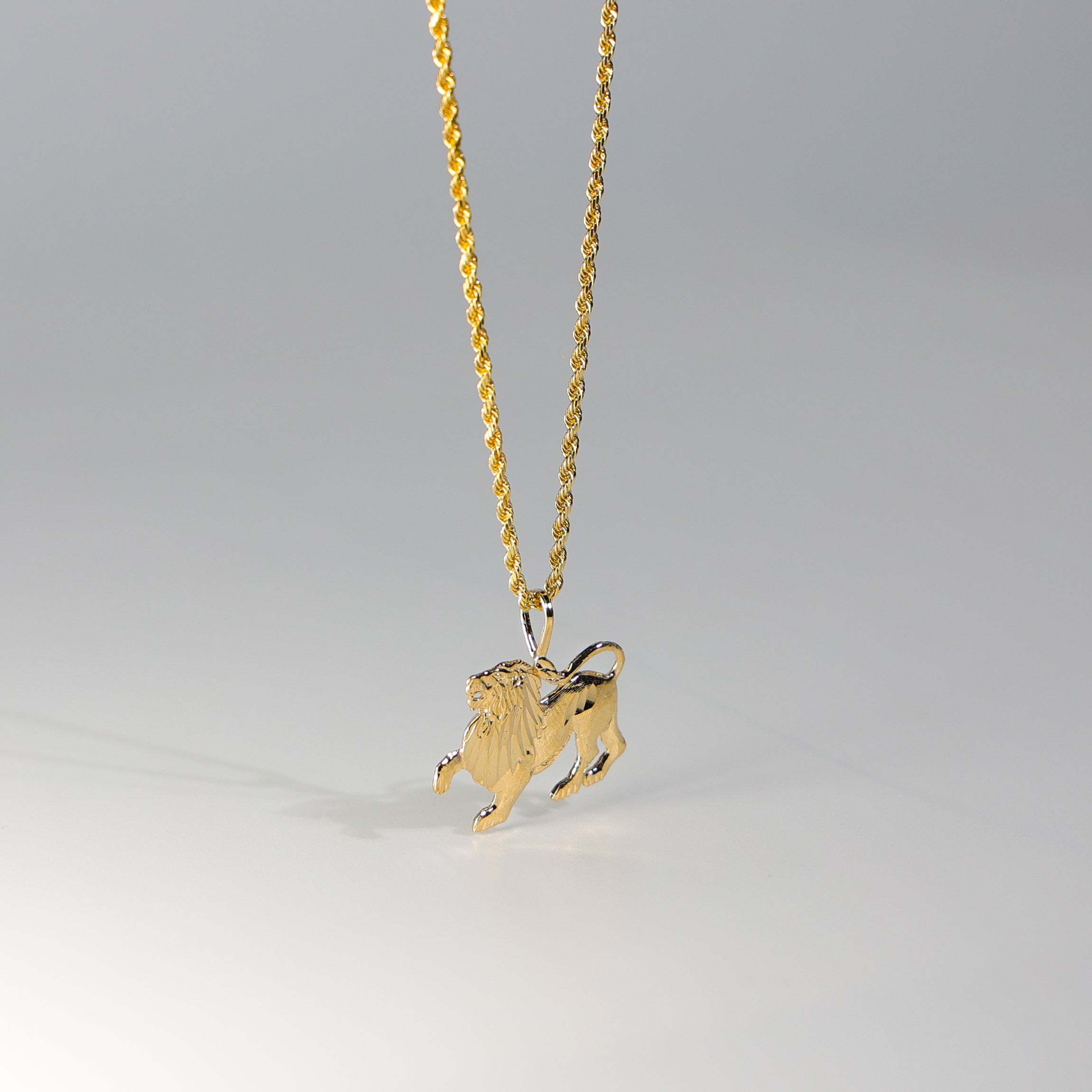 Gold lion Pendant Model-2348 - Charlie & Co. Jewelry