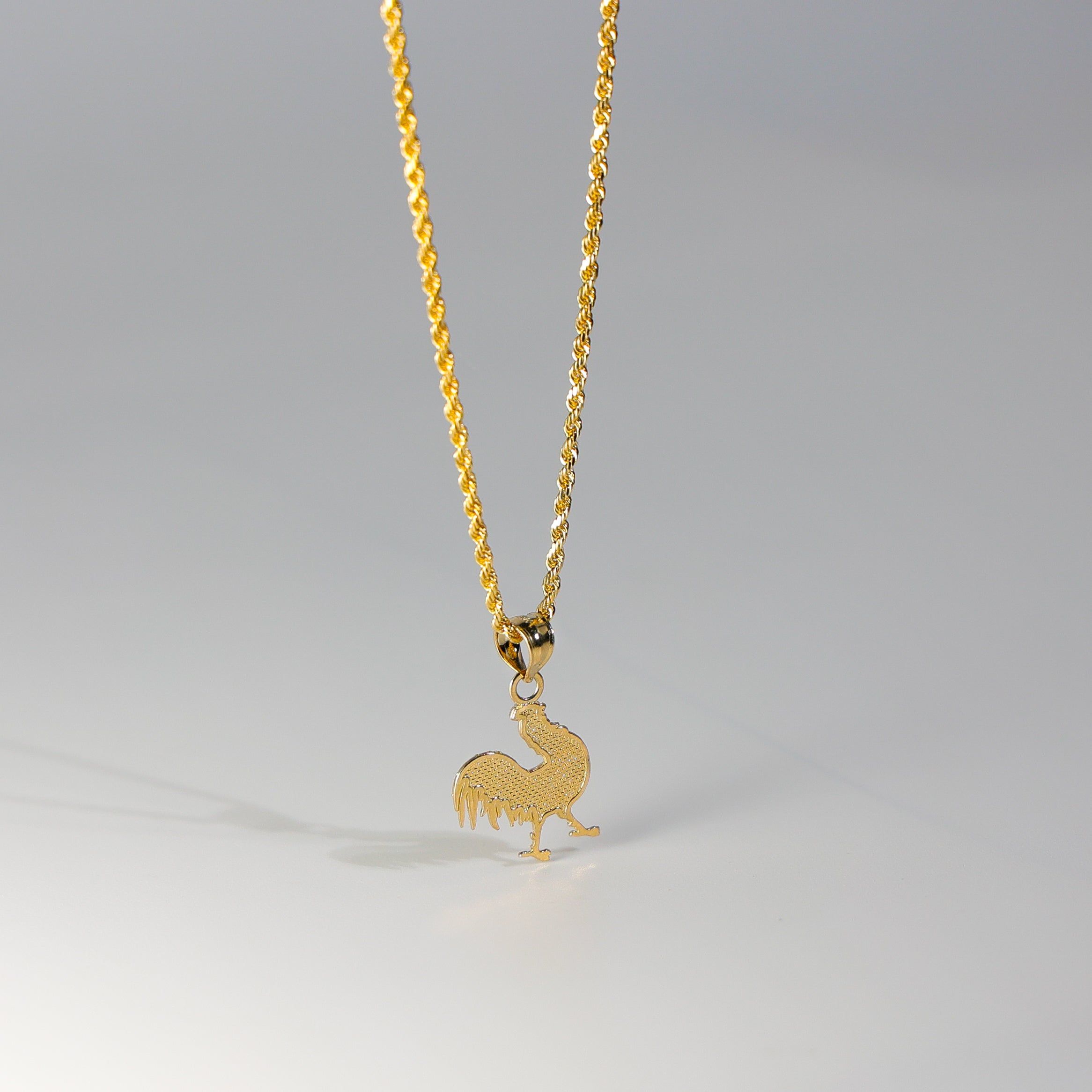 Gold Dainty Rooster Pendant Model-1615 - Charlie & Co. Jewelry