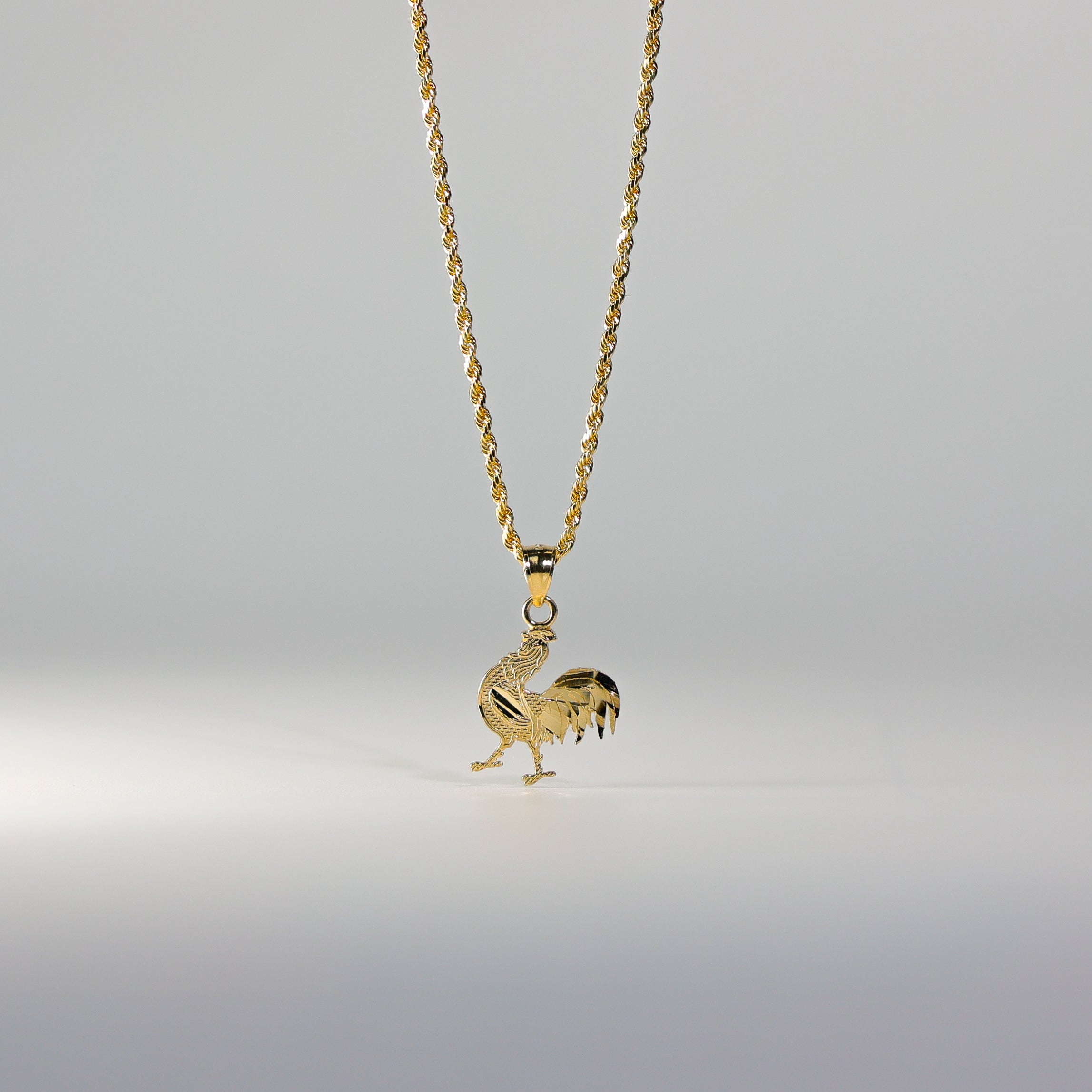 Gold Dainty Rooster Pendant Model-1615 - Charlie & Co. Jewelry