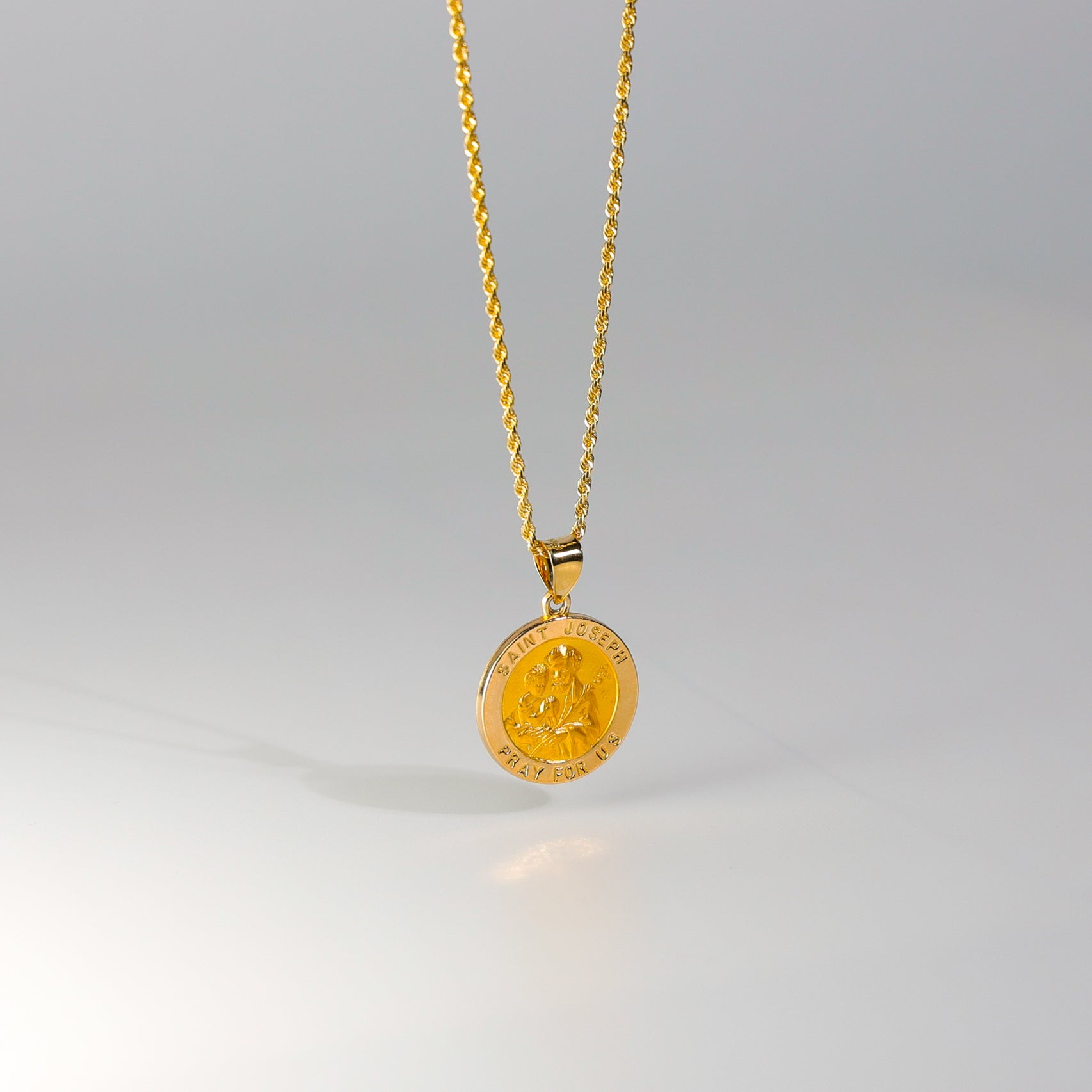 Gold Religious St. Joseph Pendant Model-1245 - Charlie & Co. Jewelry