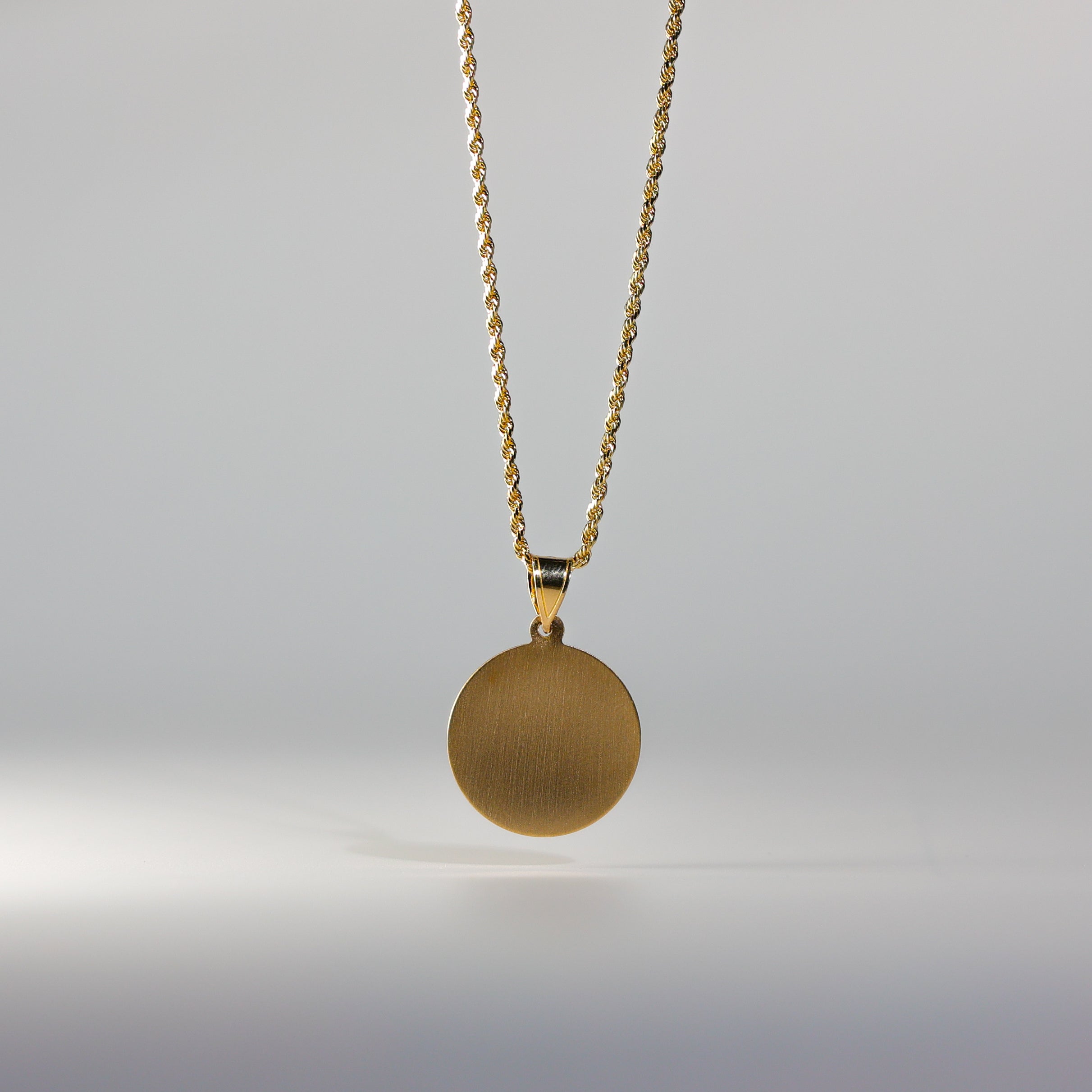 Gold St. Jude Round Medal Pendant Model-1246 - Charlie & Co. Jewelry