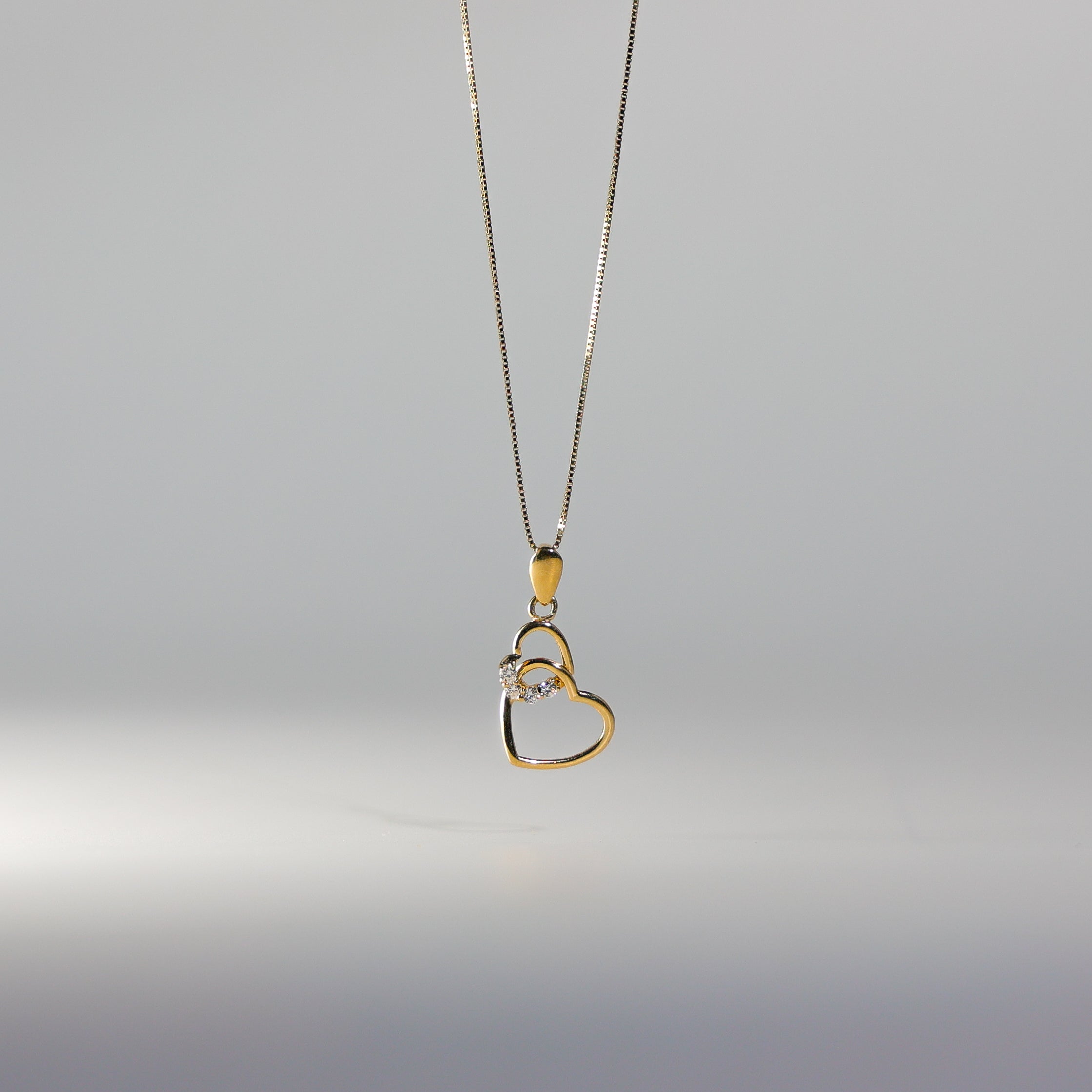 Gold Interlocking Hearts Pendant Model-591 - Charlie & Co. Jewelry