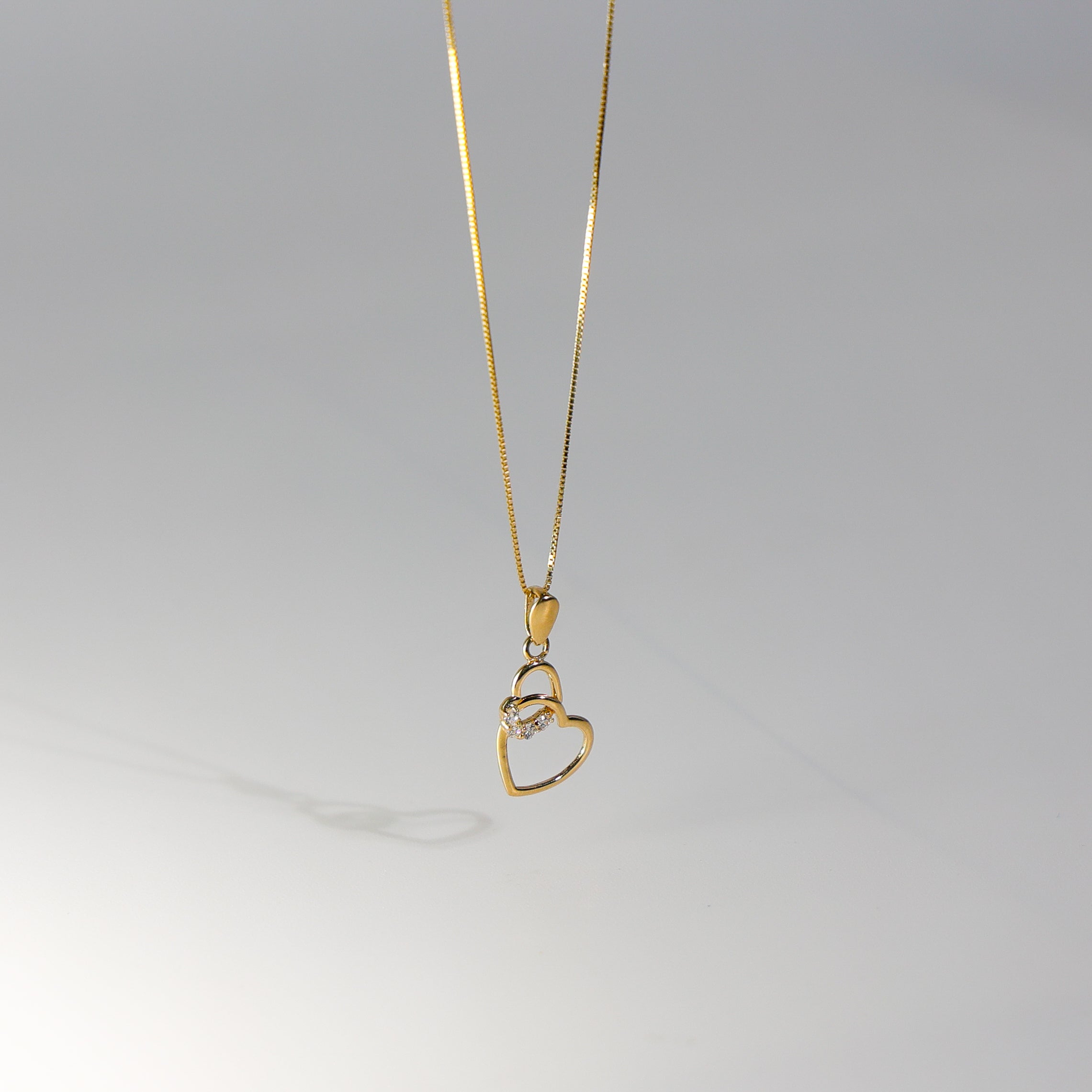 Gold Interlocking Hearts Pendant Model-591 - Charlie & Co. Jewelry