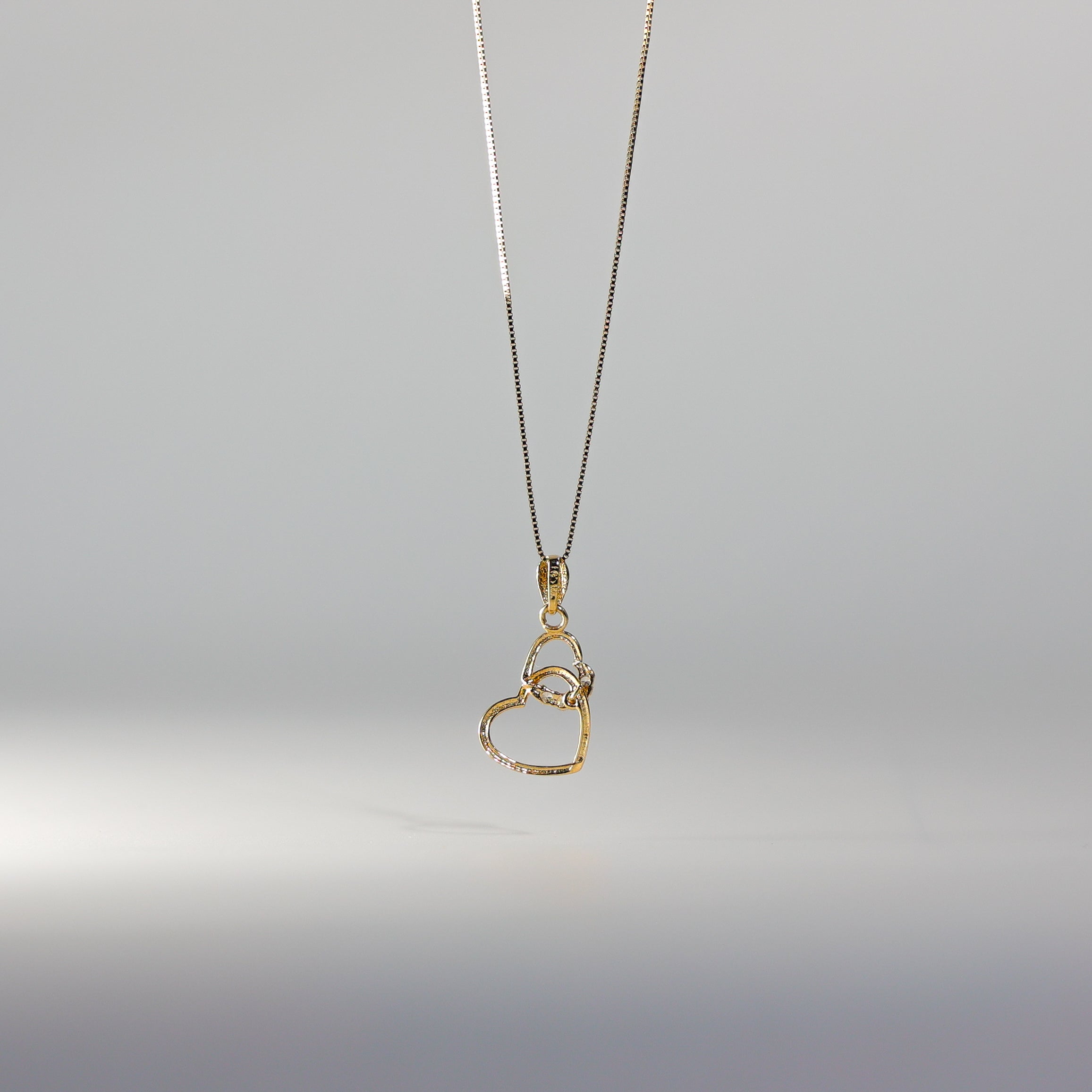 Gold Interlocking Hearts Pendant Model-591 - Charlie & Co. Jewelry
