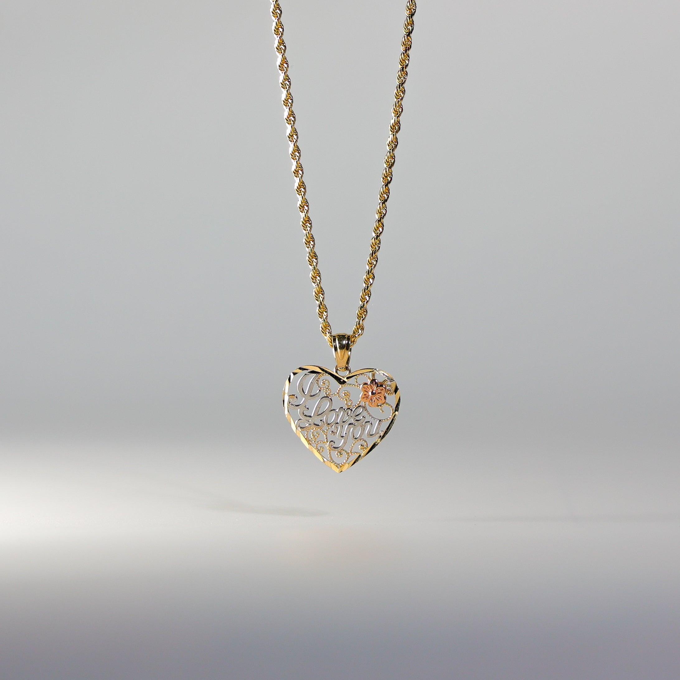 14K Gold I Love You Heart Pendant - Charlie & Co. Jewelry