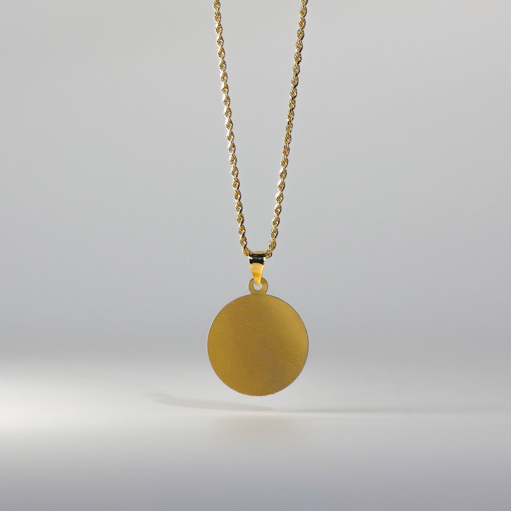 Gold Virgin Mary Stamp Religious Pendant Model-297 - Charlie & Co. Jewelry