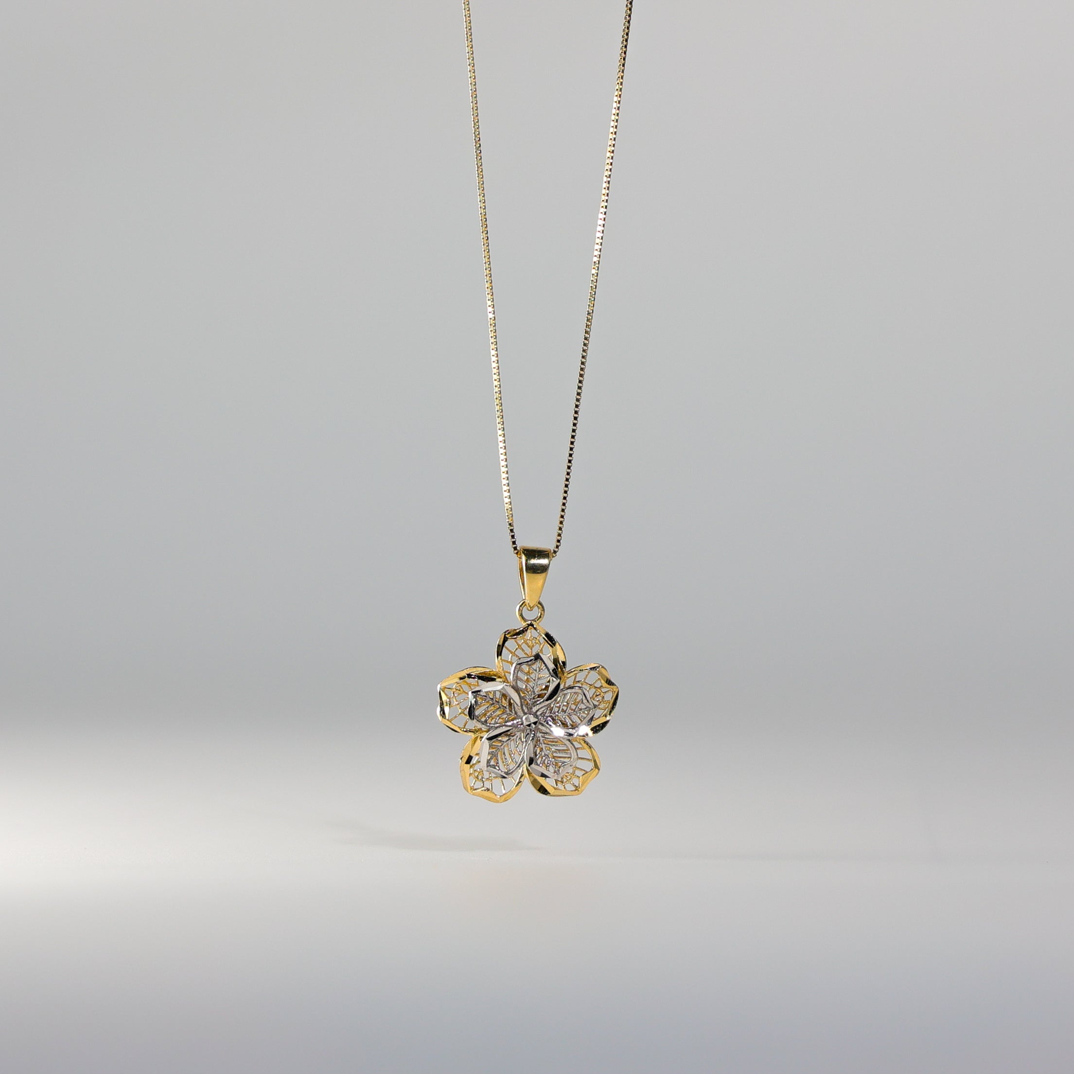 Gold Filigree Flower Pendant Model-2362 - Charlie & Co. Jewelry
