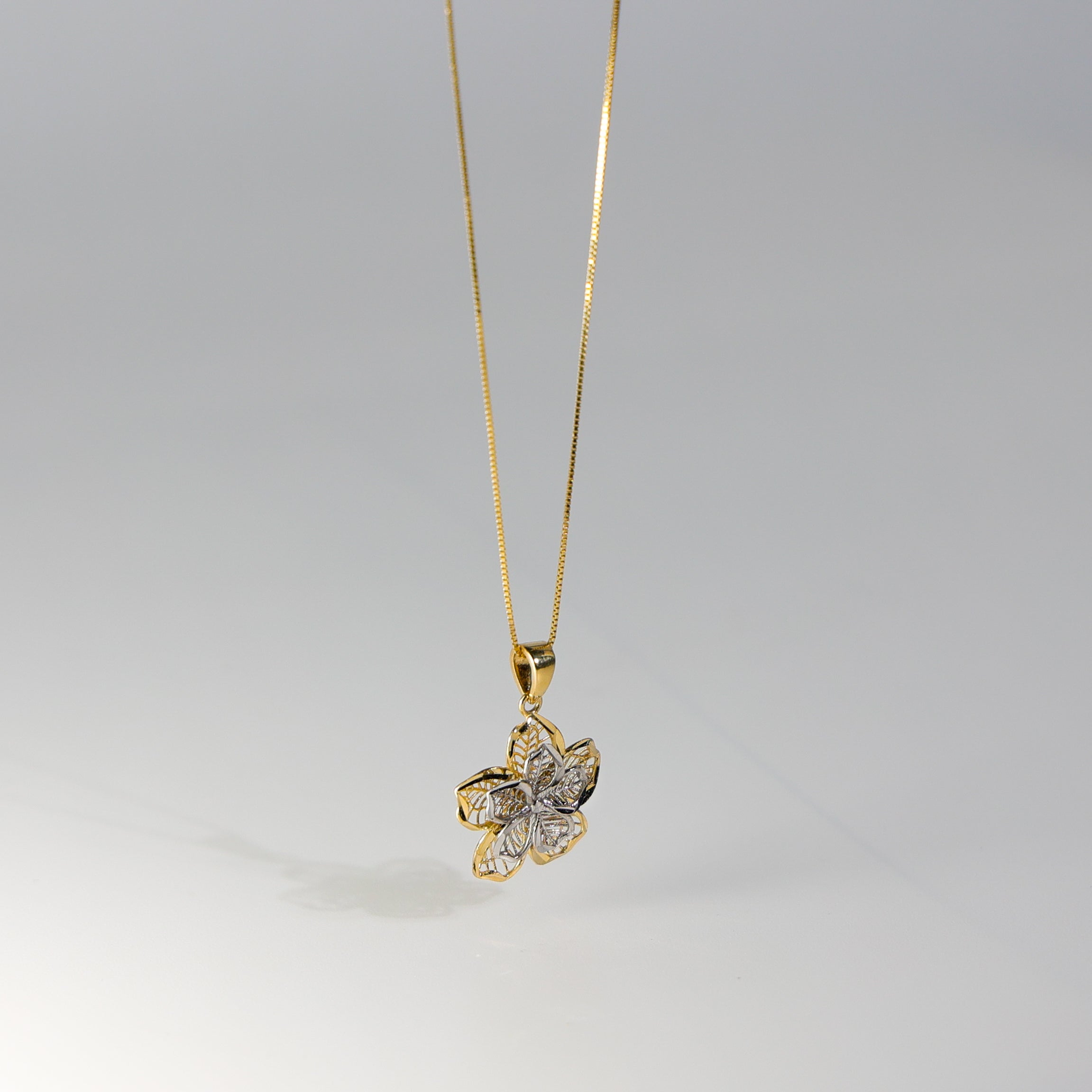 Gold Filigree Flower Pendant Model-2362 - Charlie & Co. Jewelry