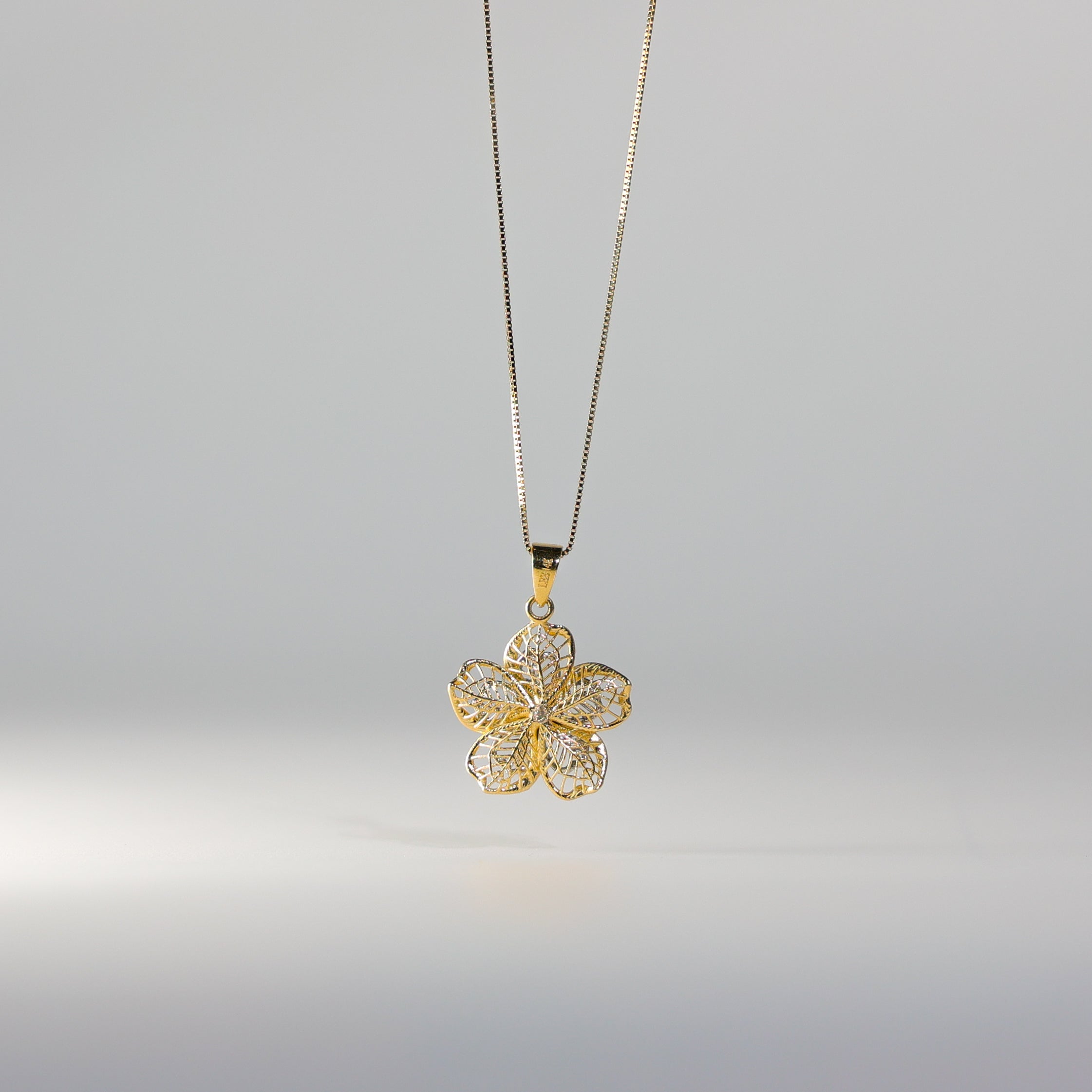 Gold Filigree Flower Pendant Model-2362 - Charlie & Co. Jewelry