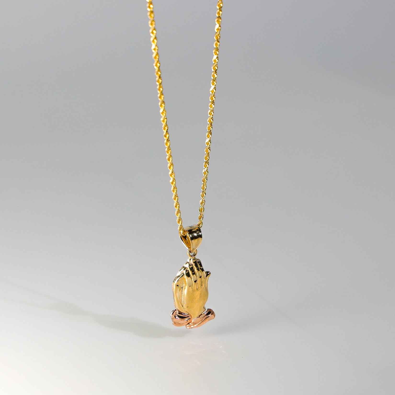 Praying Hands Religious Pendant Model-95 - Charlie & Co. Jewelry