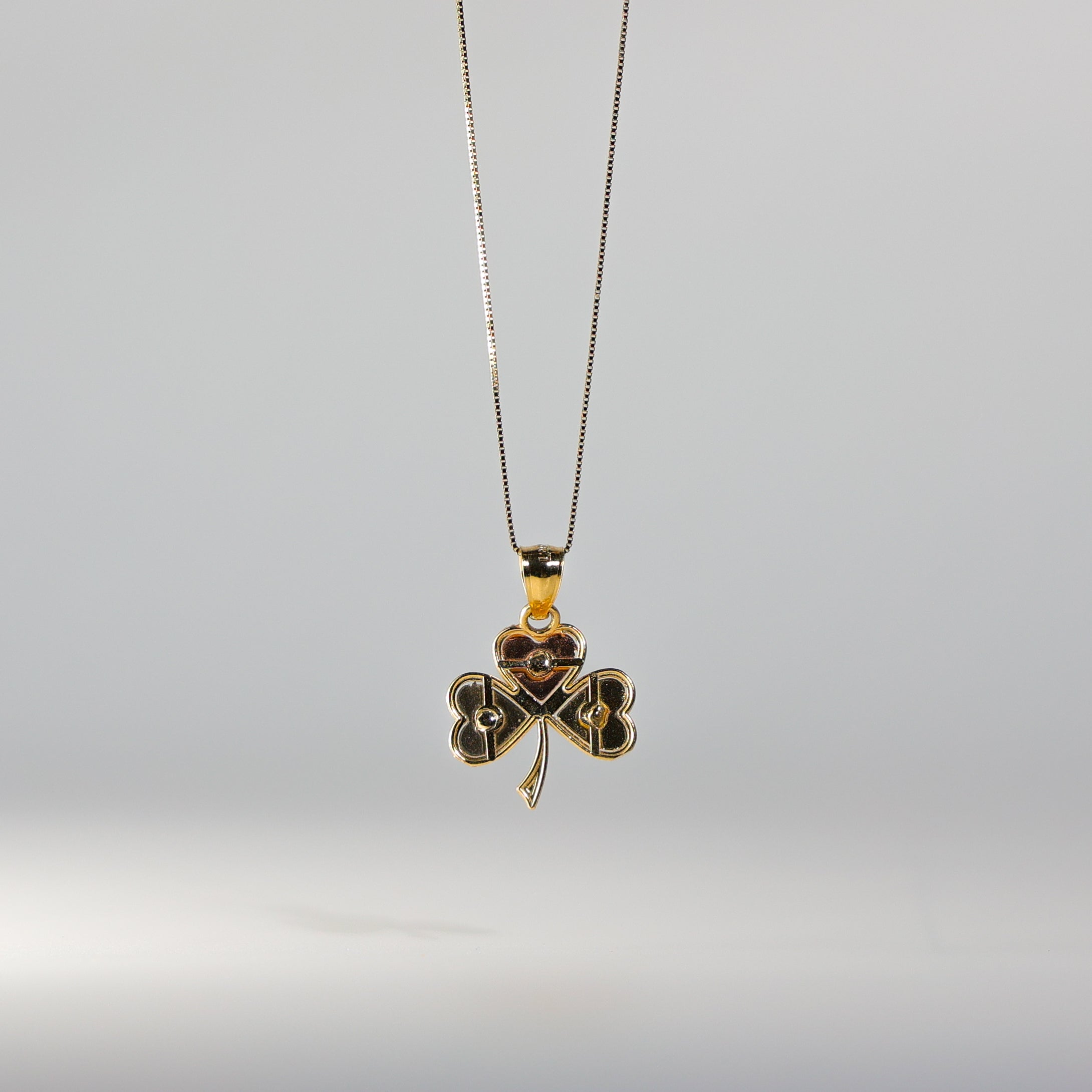 Gold 3 Colors Heart Clover Pendant Model-1933 - Charlie & Co. Jewelry