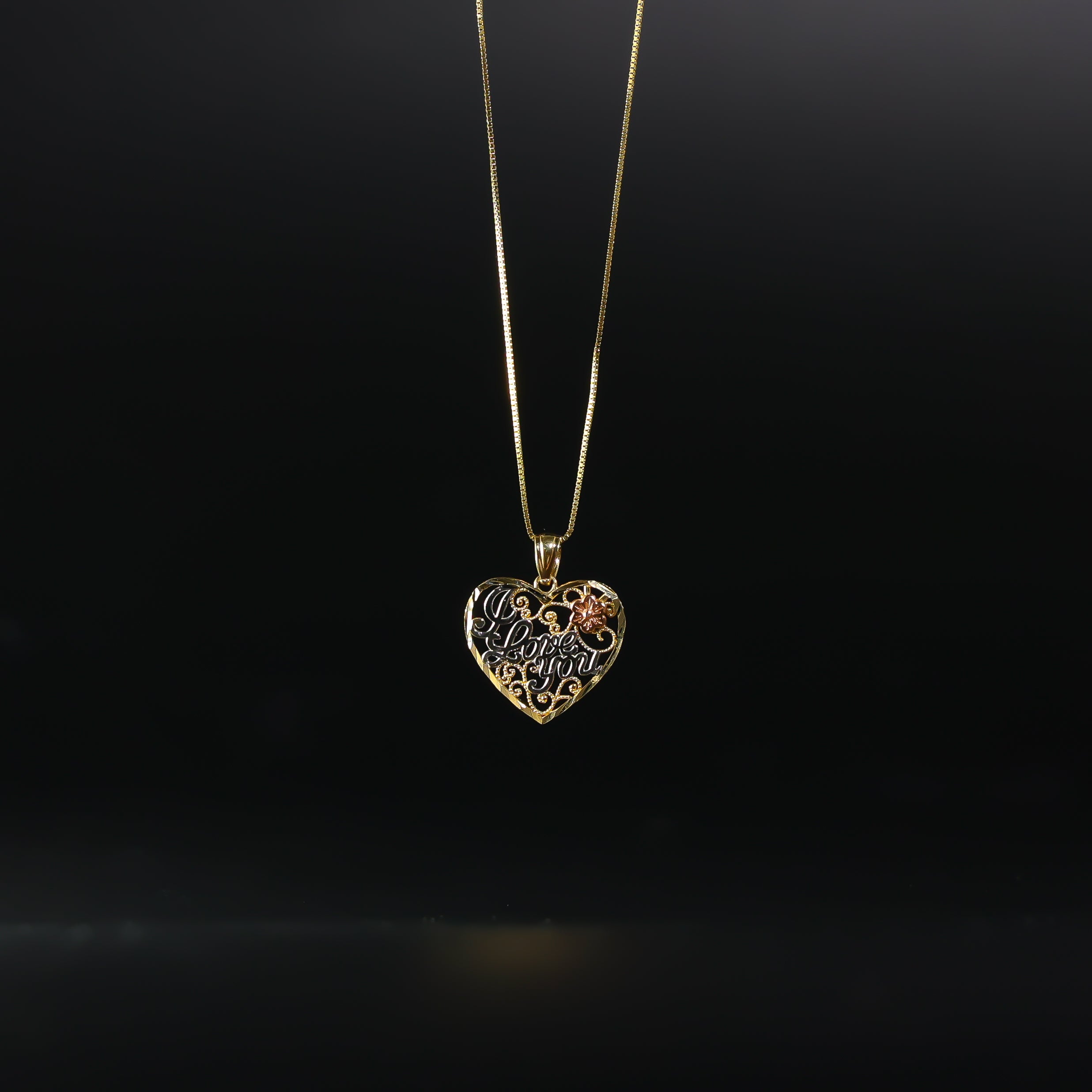 14K Gold I Love You Heart Pendant - Charlie & Co. Jewelry