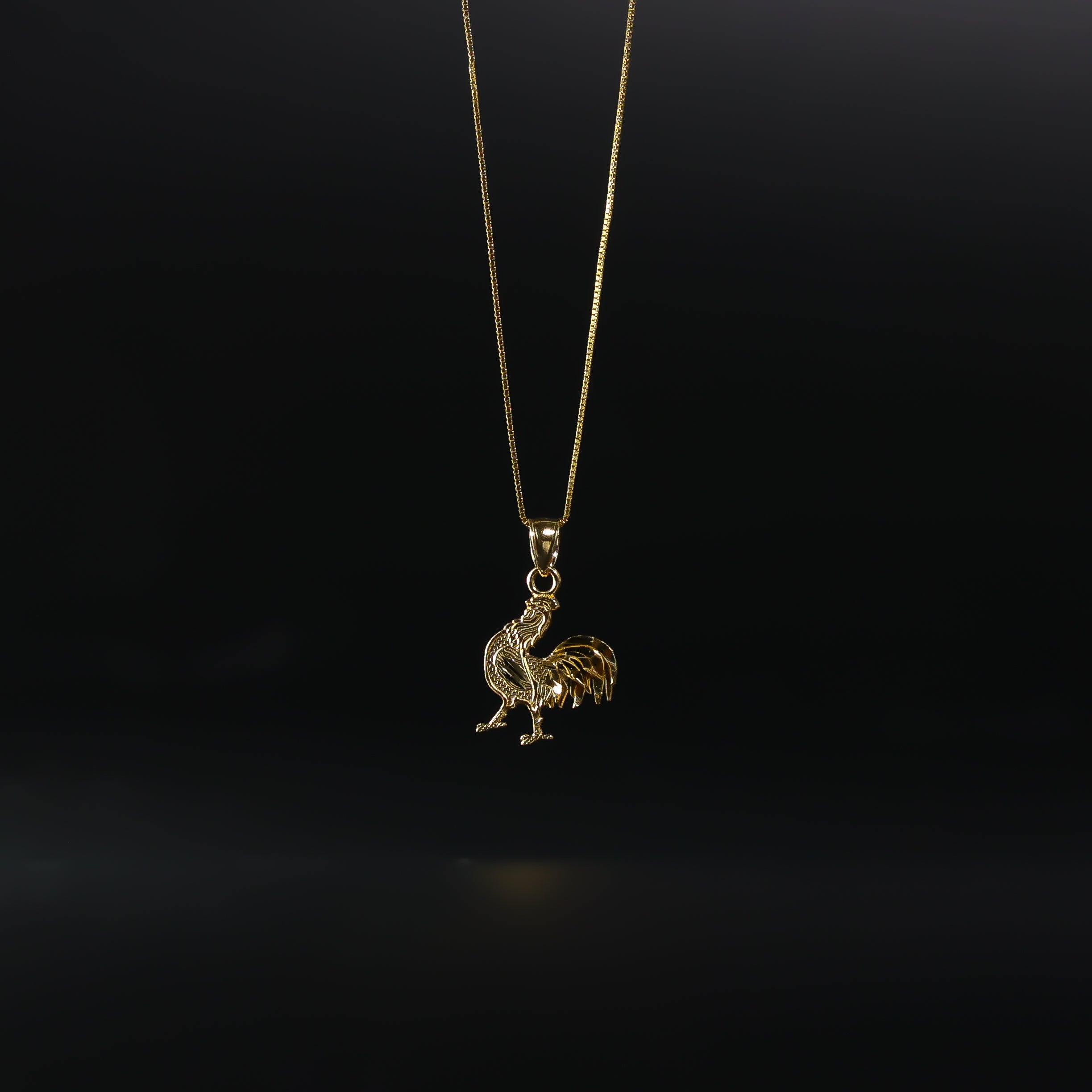 Gold Dainty Rooster Pendant Model-1615 - Charlie & Co. Jewelry