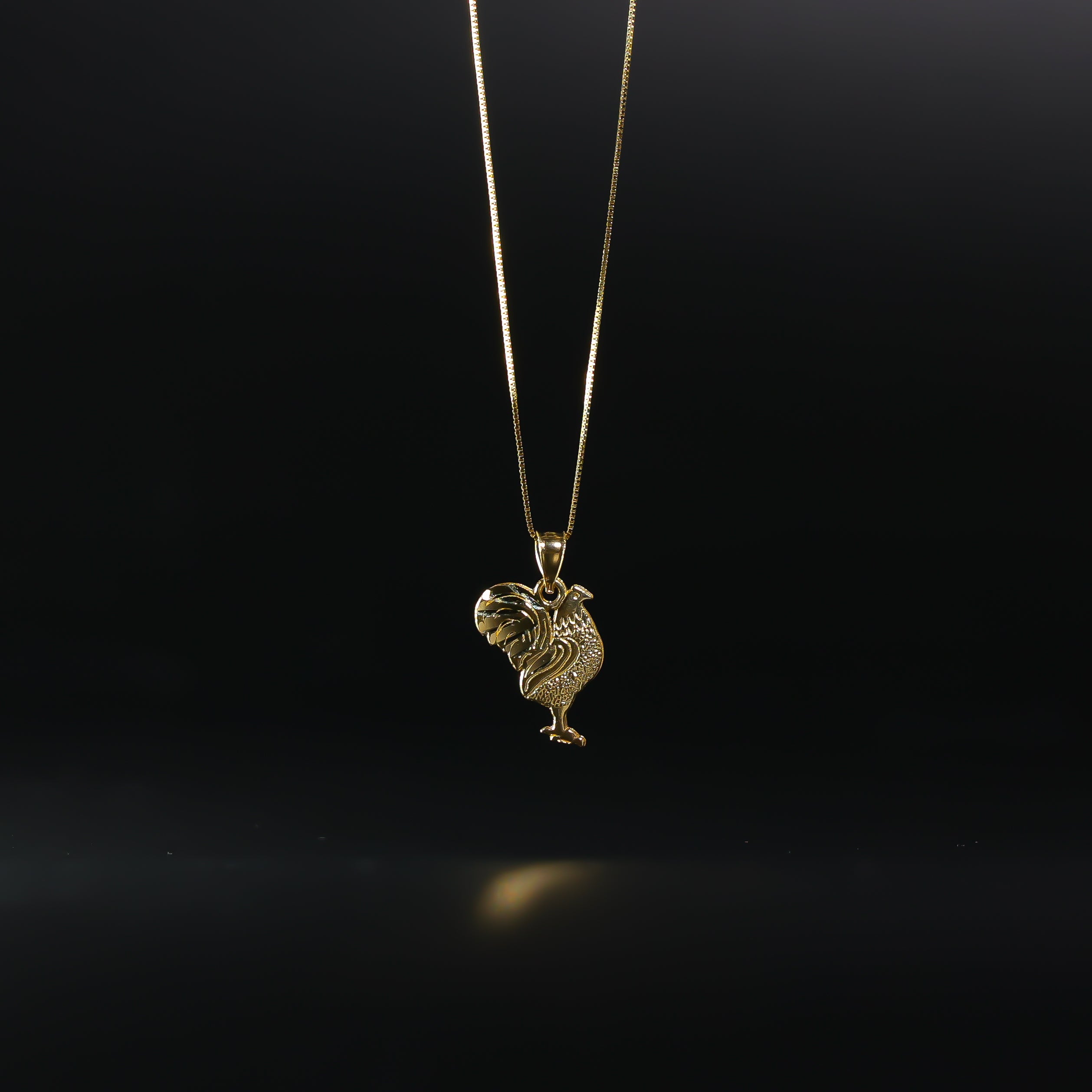 Gold Rooster Pendant Model-1613 - Charlie & Co. Jewelry