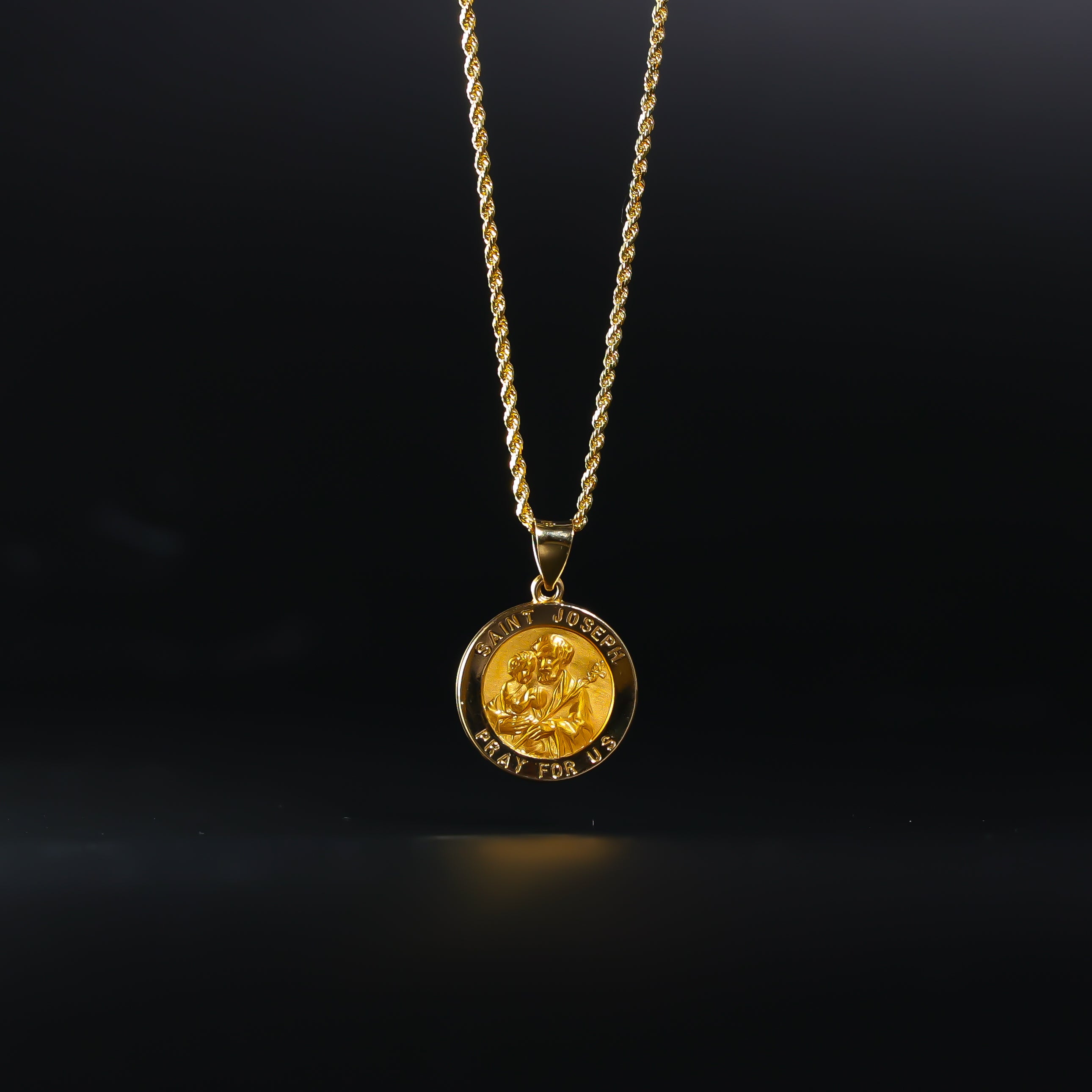 Gold Religious St. Joseph Pendant Model-1245 - Charlie & Co. Jewelry