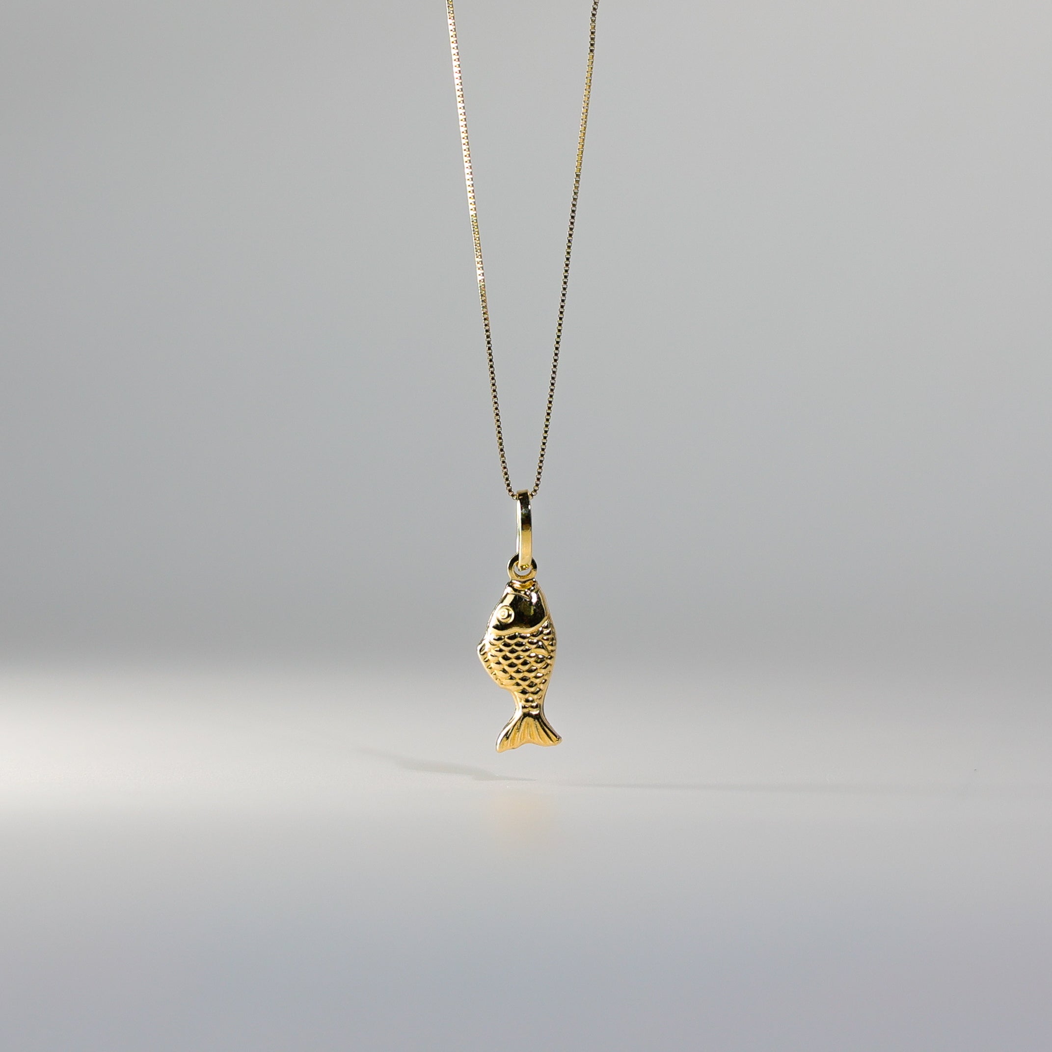 Gold Fish Horn Pendant Model-489 - Charlie & Co. Jewelry