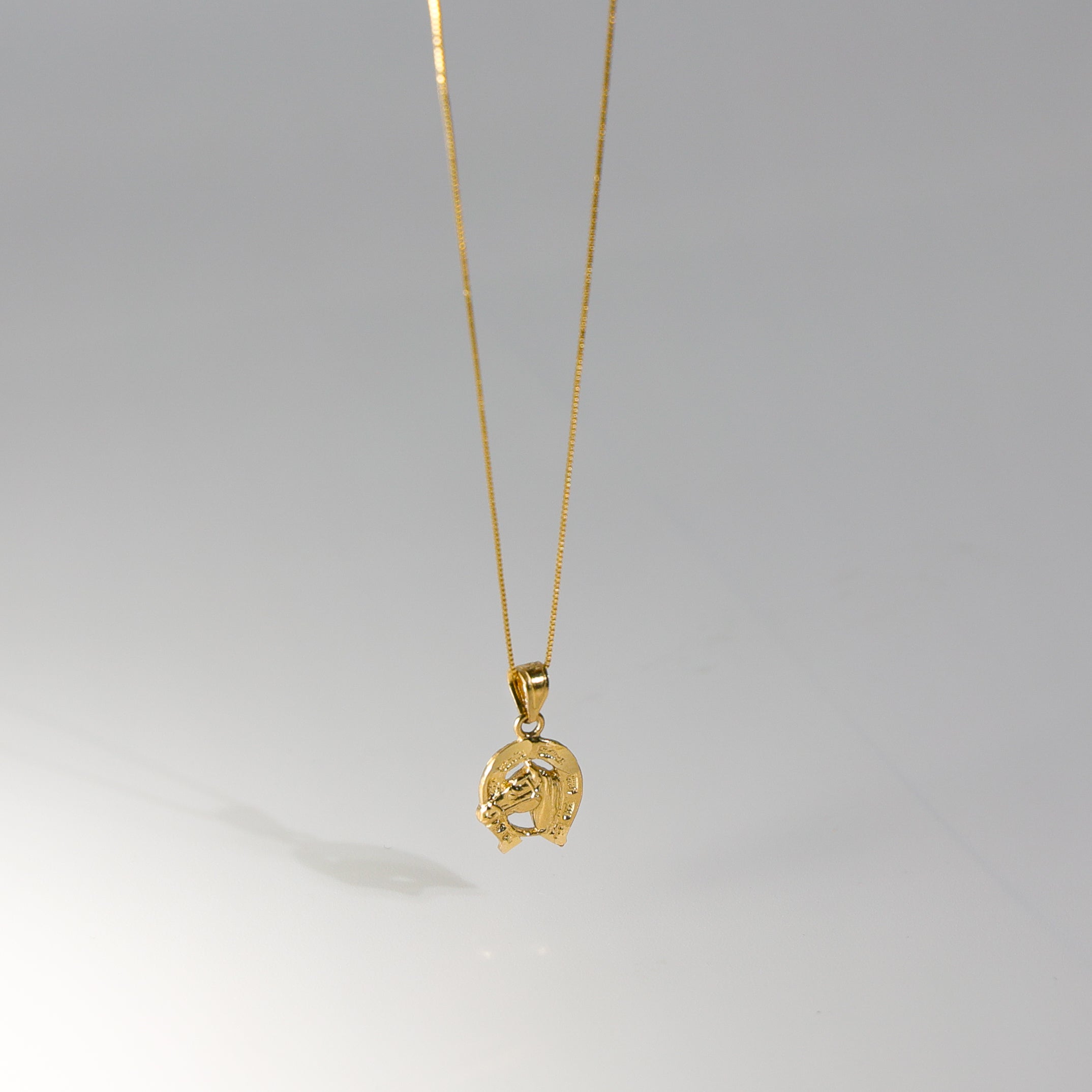 Gold Lucky Horseshoe Pendant Model-1636 - Charlie & Co. Jewelry