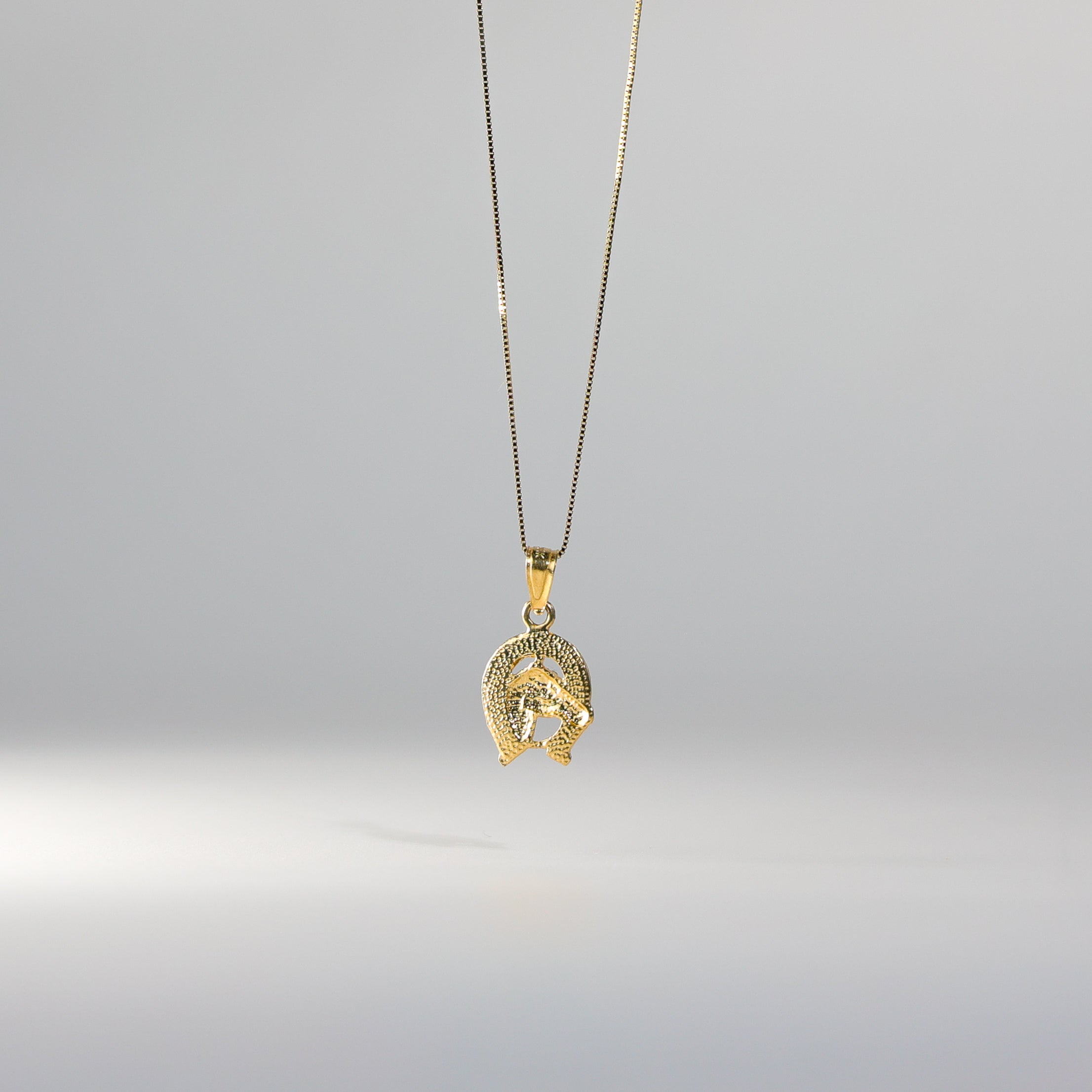 Gold Lucky Horseshoe Pendant Model-1636 - Charlie & Co. Jewelry