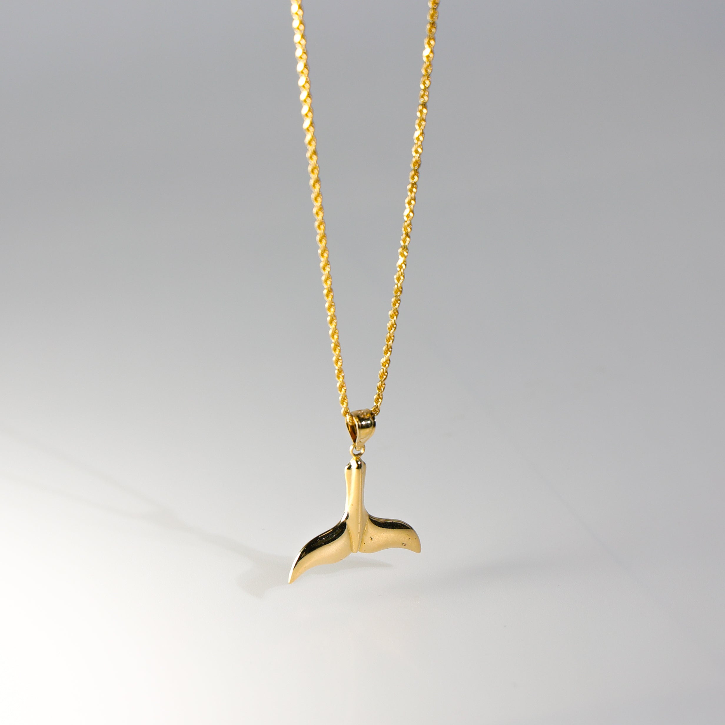 Gold Tail of Dolphin Pendant Model-1690 - Charlie & Co. Jewelry