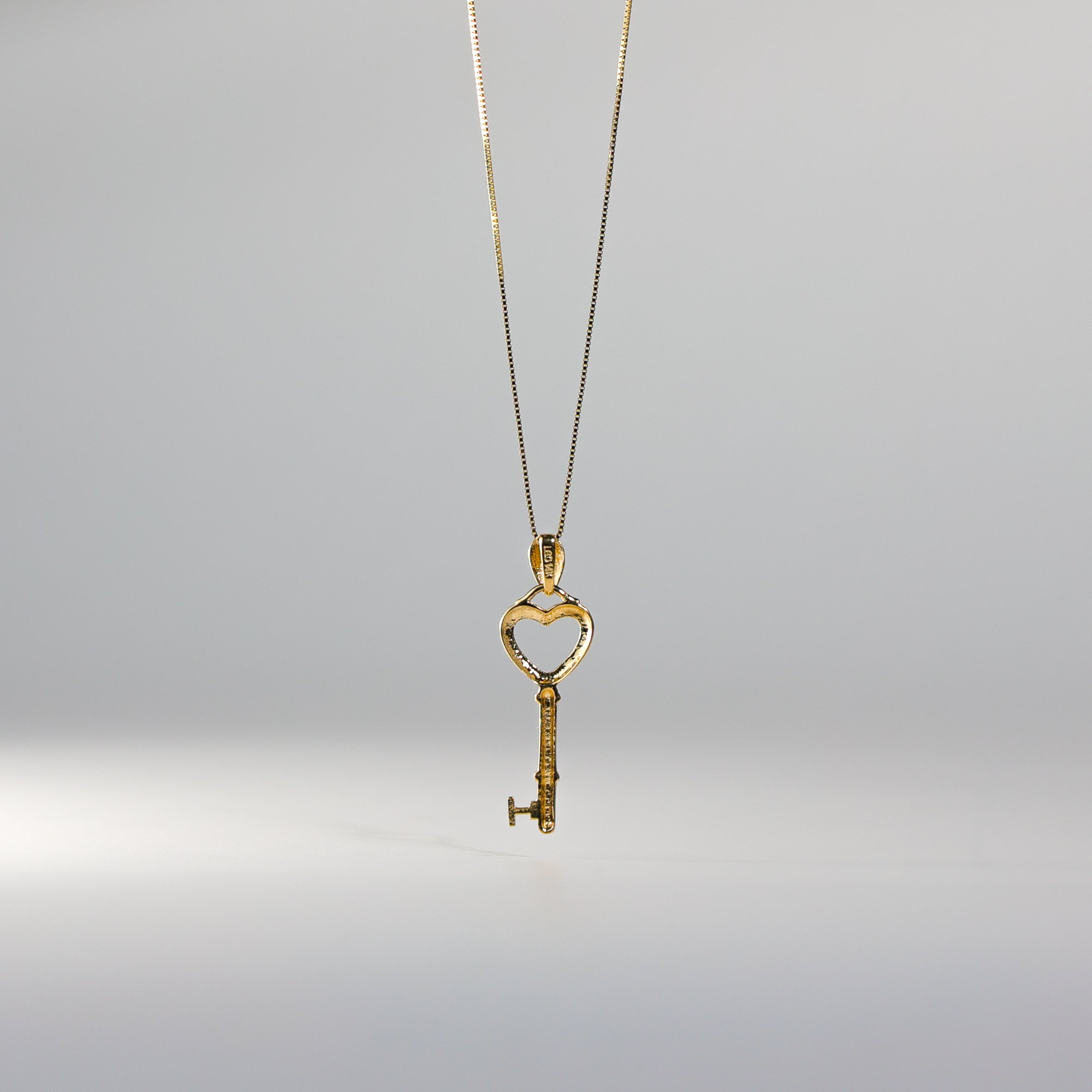 Gold Key to My Heart Pendant Model-555 - Charlie & Co. Jewelry