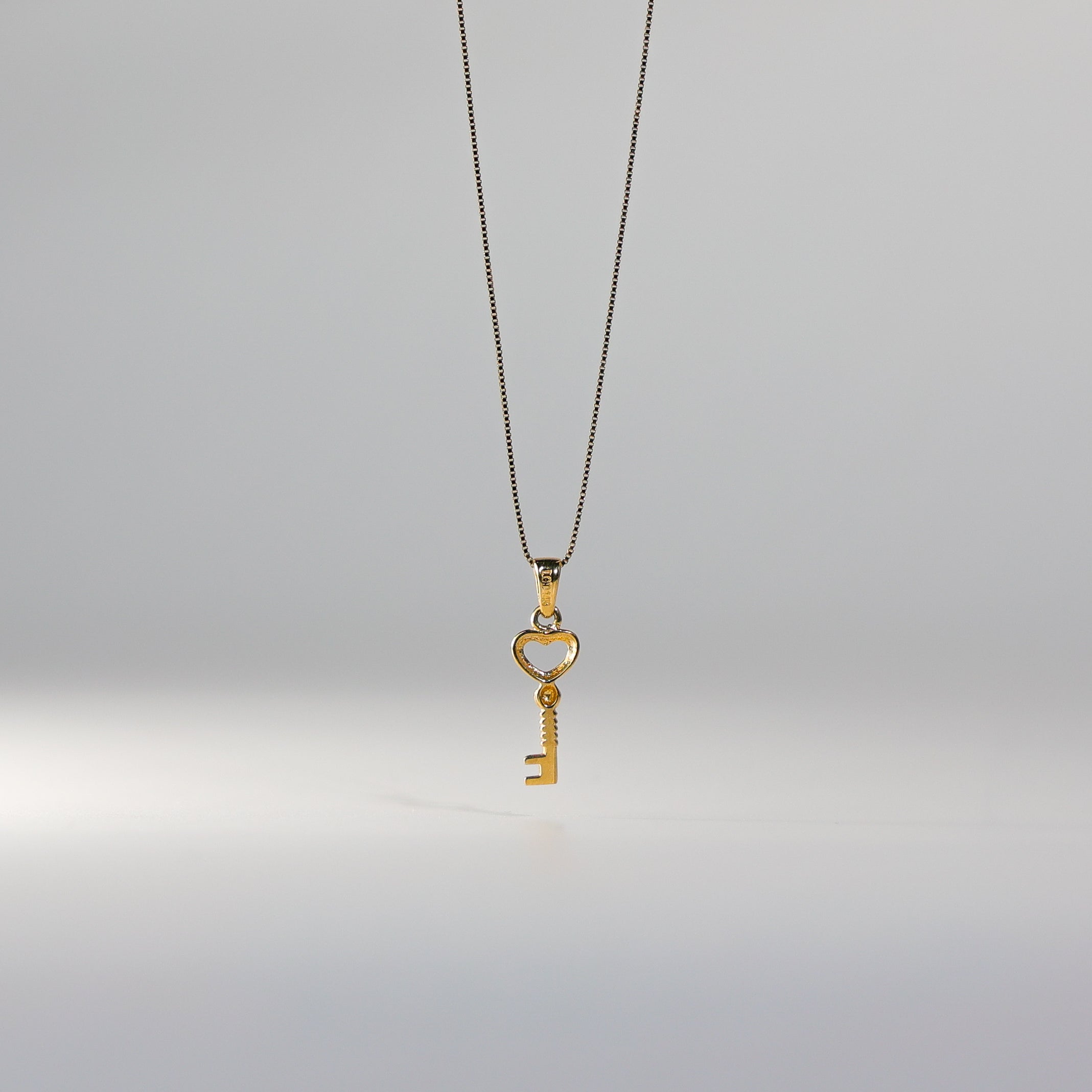 Gold Key To My Heart Pendant Model-468 - Charlie & Co. Jewelry