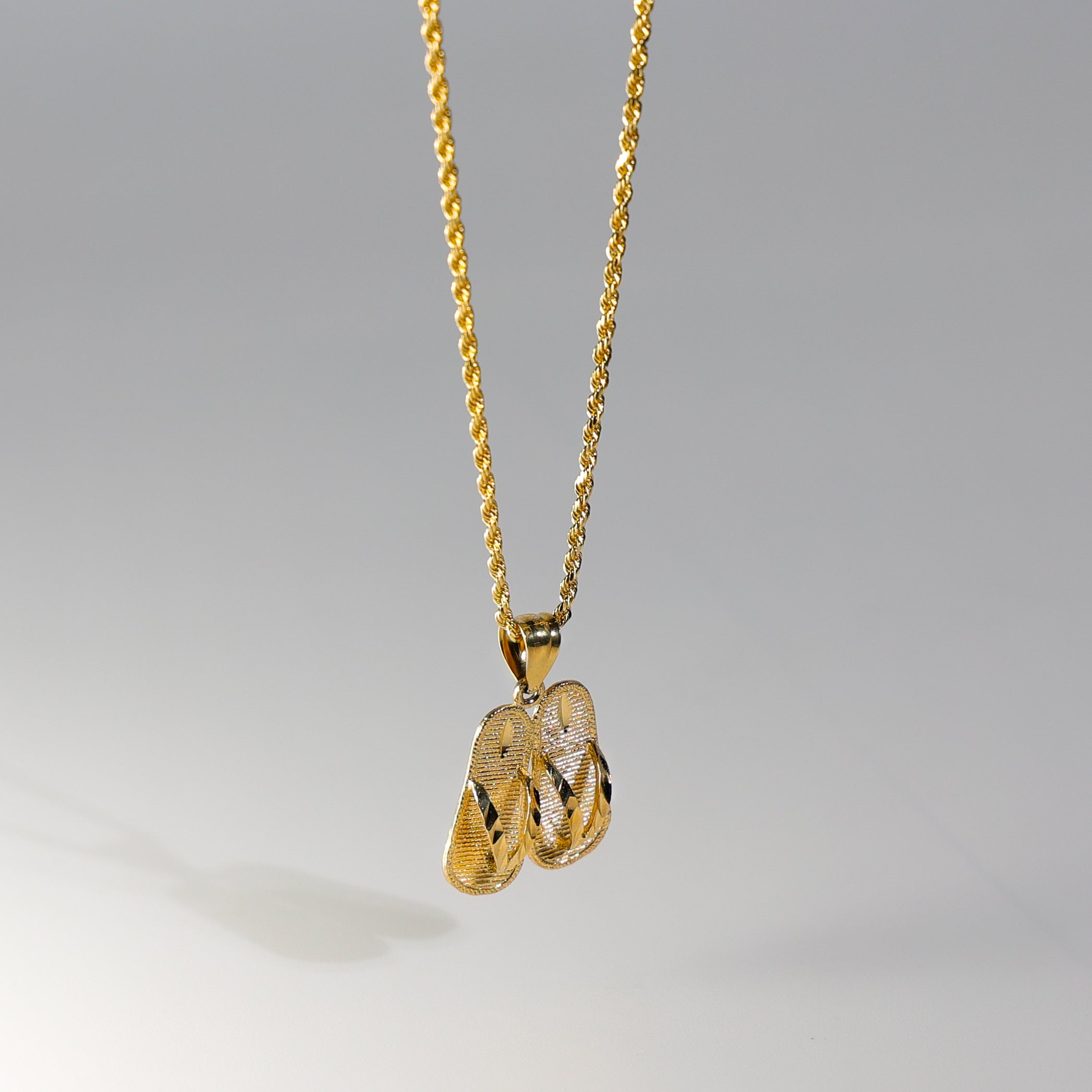 Gold Sandal Pendant Model-1699 - Charlie & Co. Jewelry