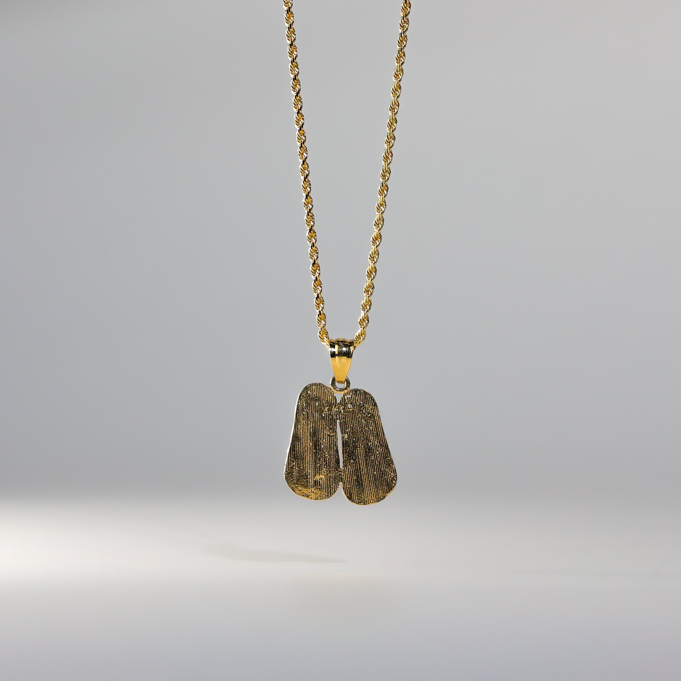 Gold Sandal Pendant Model-1699 - Charlie & Co. Jewelry