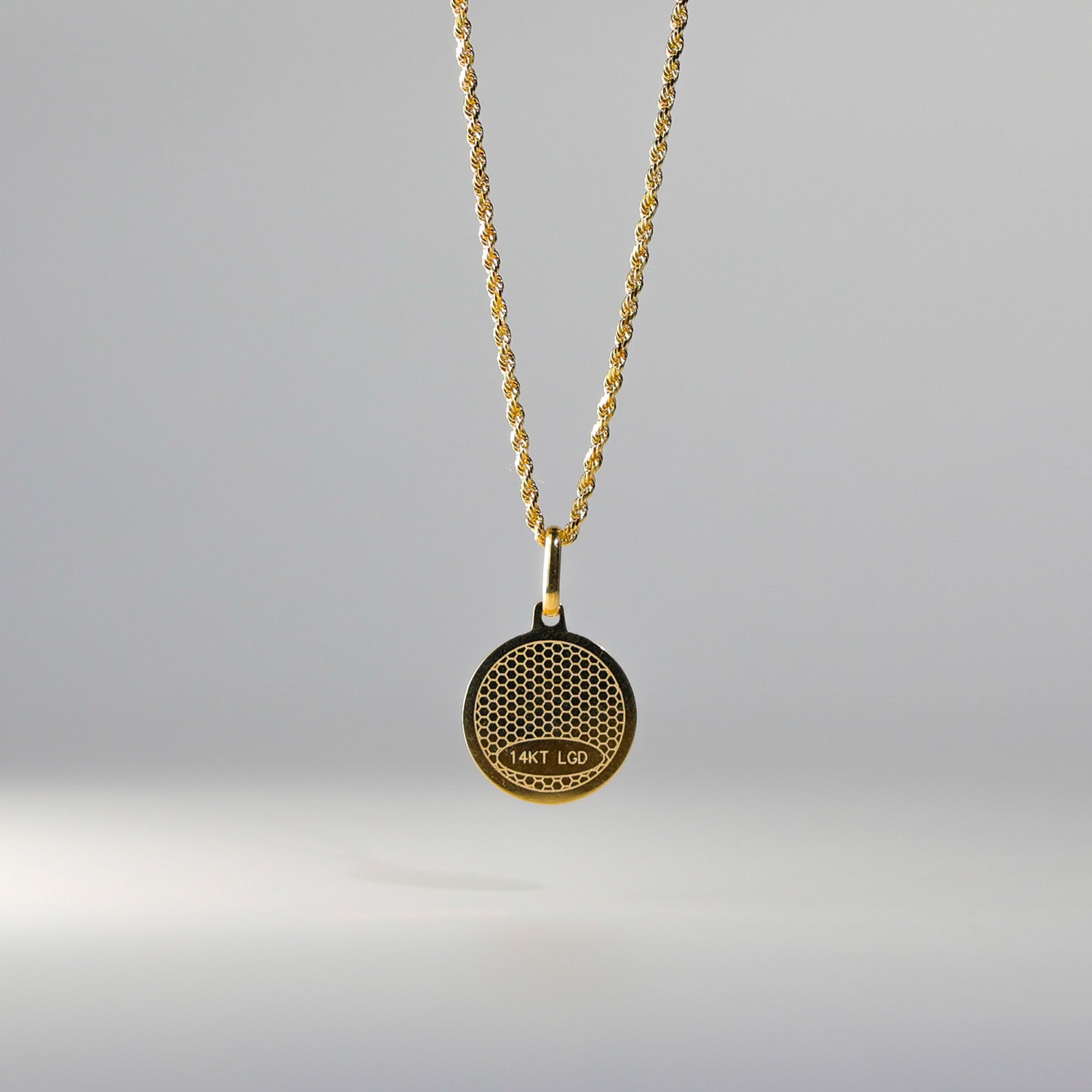 Gold Religious Baptism Pendant Model-1282 - Charlie & Co. Jewelry