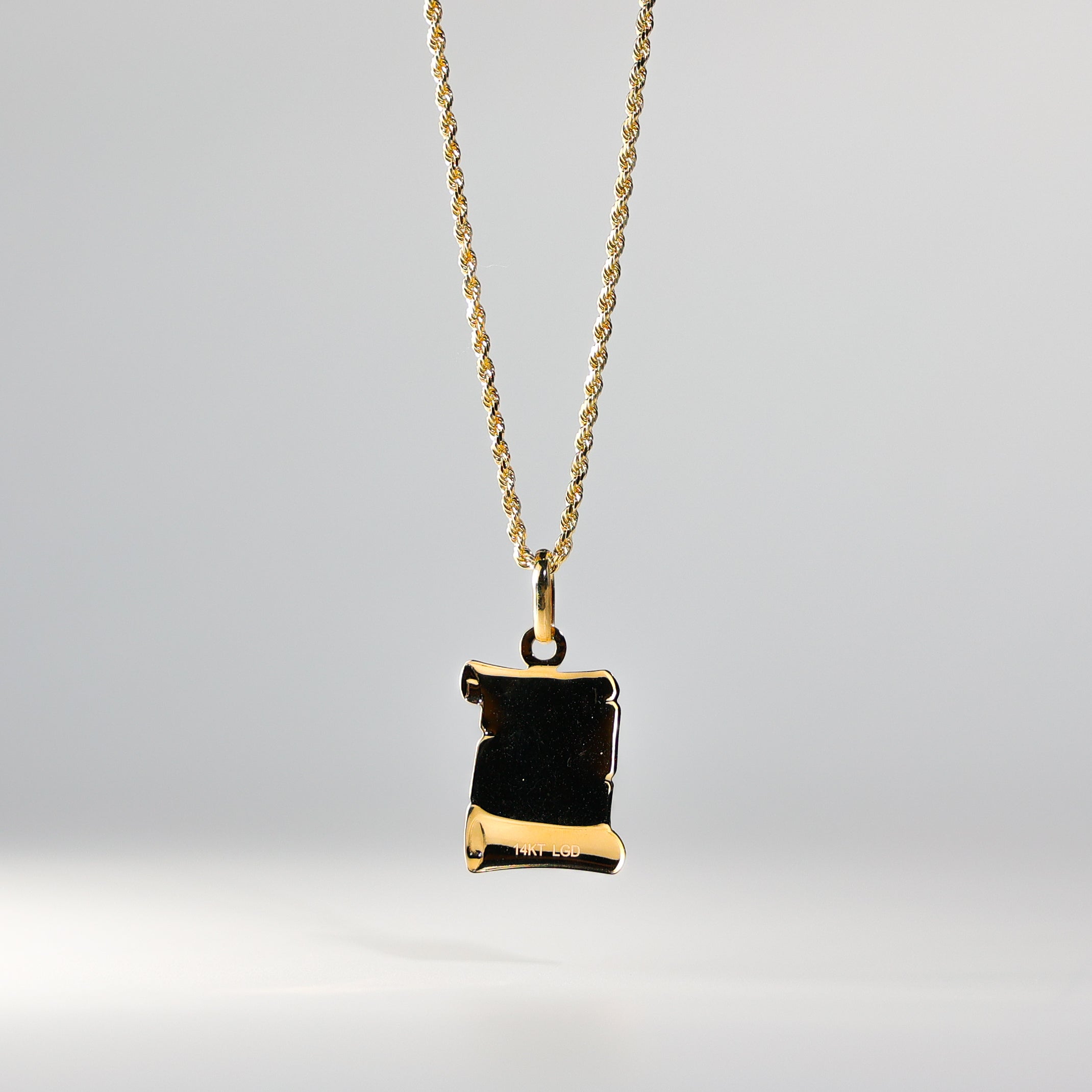 Gold Jesus Heart Enamel Plate Pendant Model-177 - Charlie & Co. Jewelry