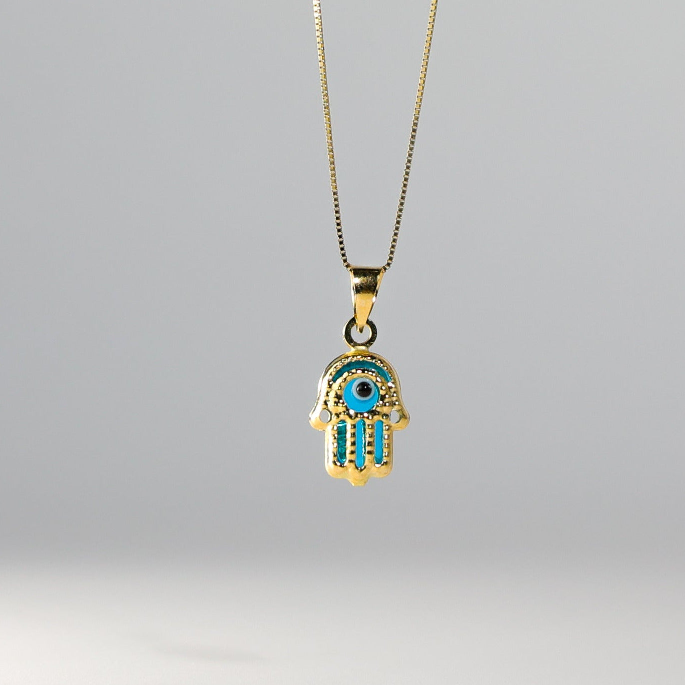 Gold Evil Eye Hamsa Pendant Model-1718 - Charlie & Co. Jewelry