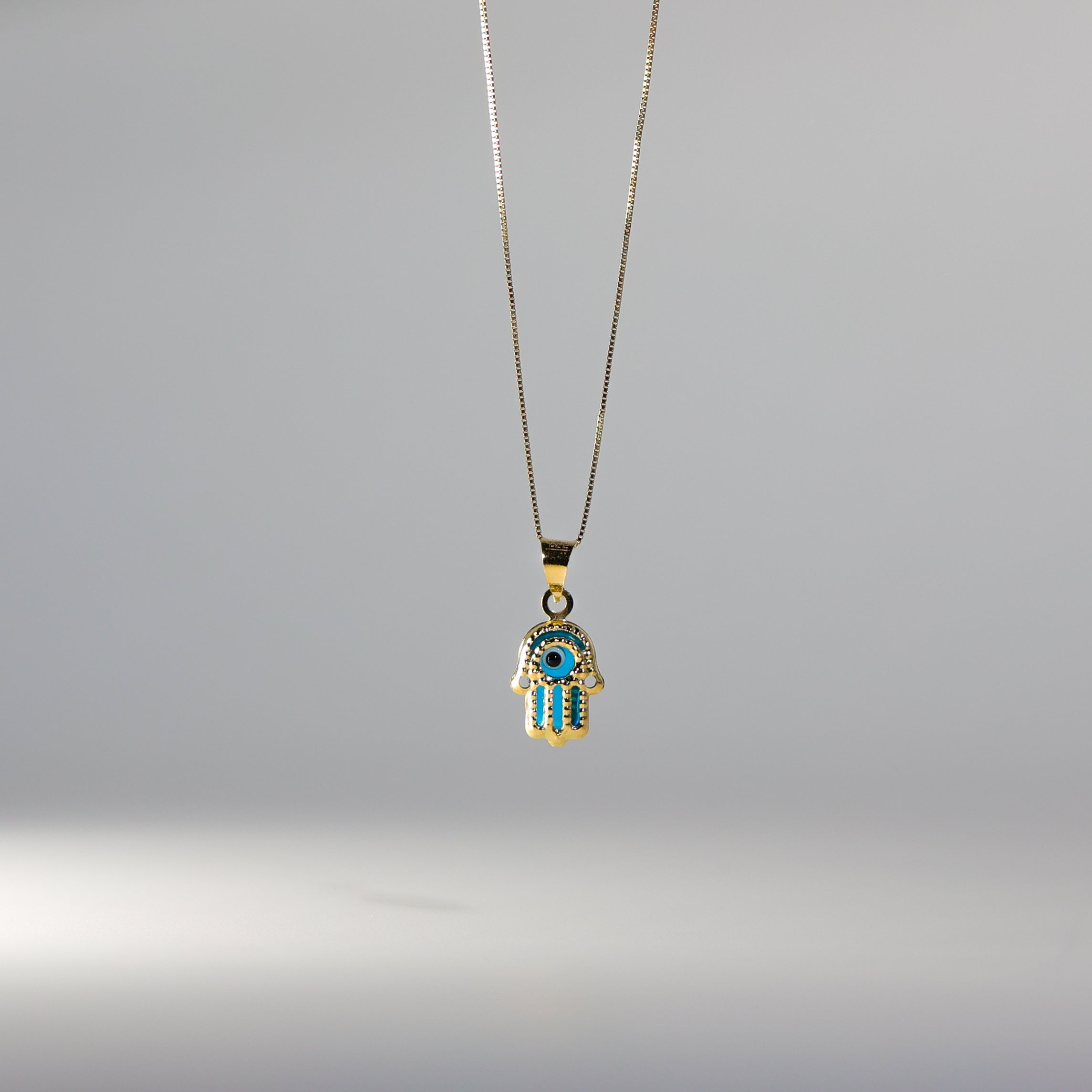 Gold Evil Eye Hamsa Pendant Model-1718 - Charlie & Co. Jewelry