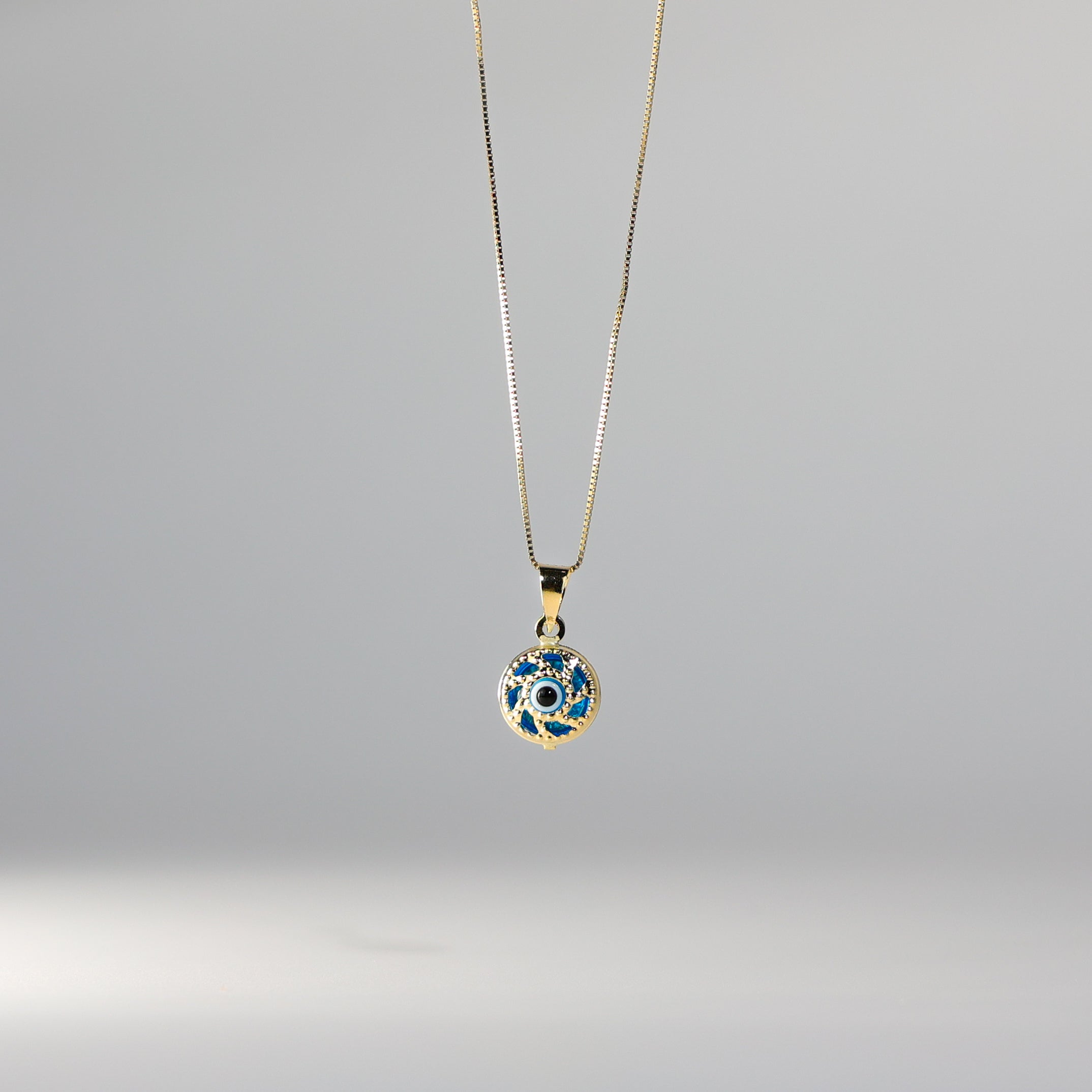 Gold Evil Eye Hamsa Pendant Model-1716 - Charlie & Co. Jewelry