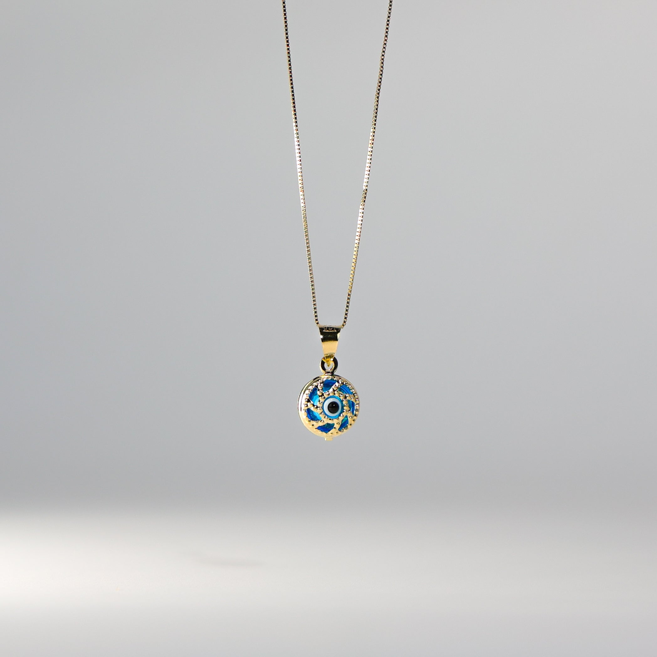 Gold Evil Eye Hamsa Pendant Model-1716 - Charlie & Co. Jewelry