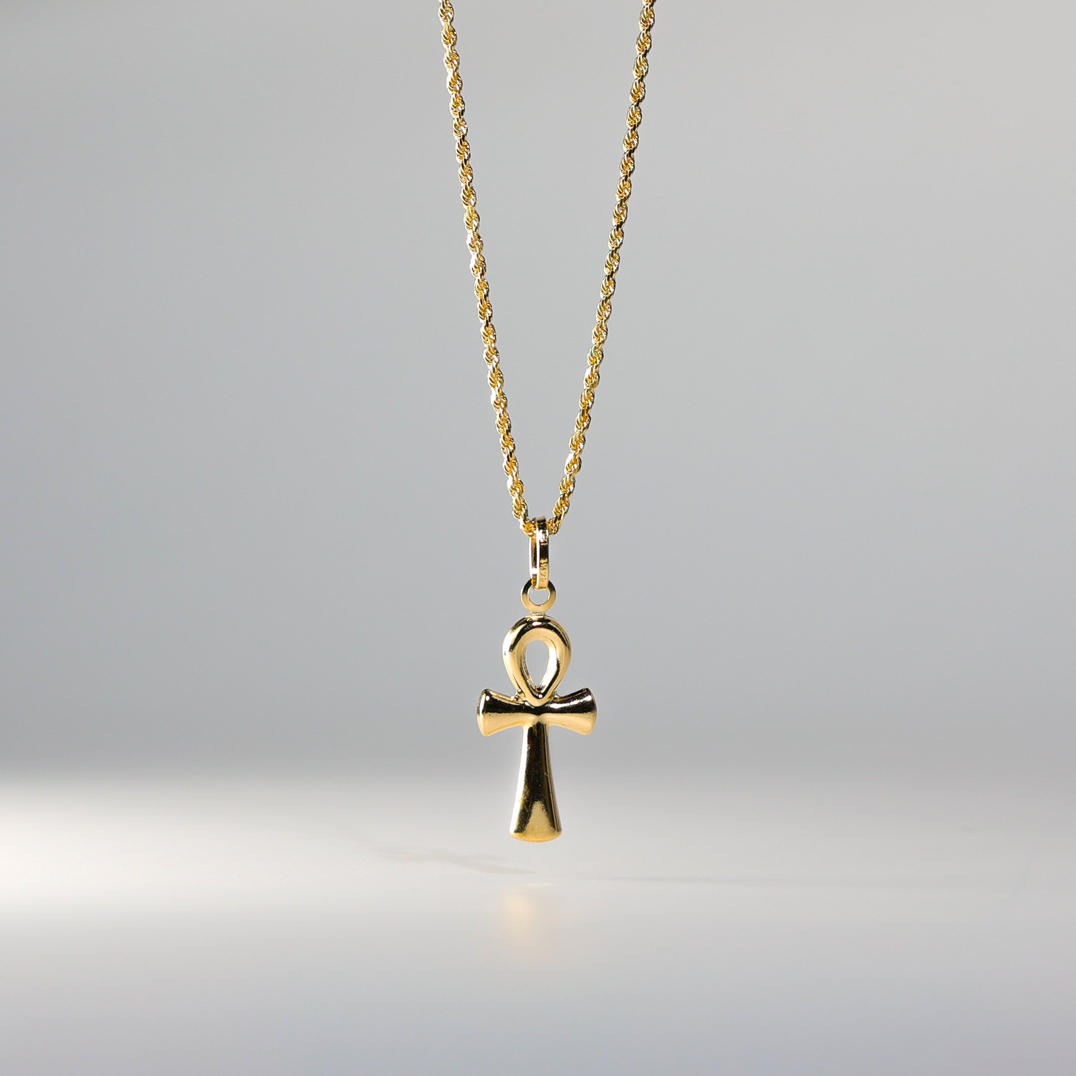 Gold Ankh Cross Religious Pendant Model-137 - Charlie & Co. Jewelry