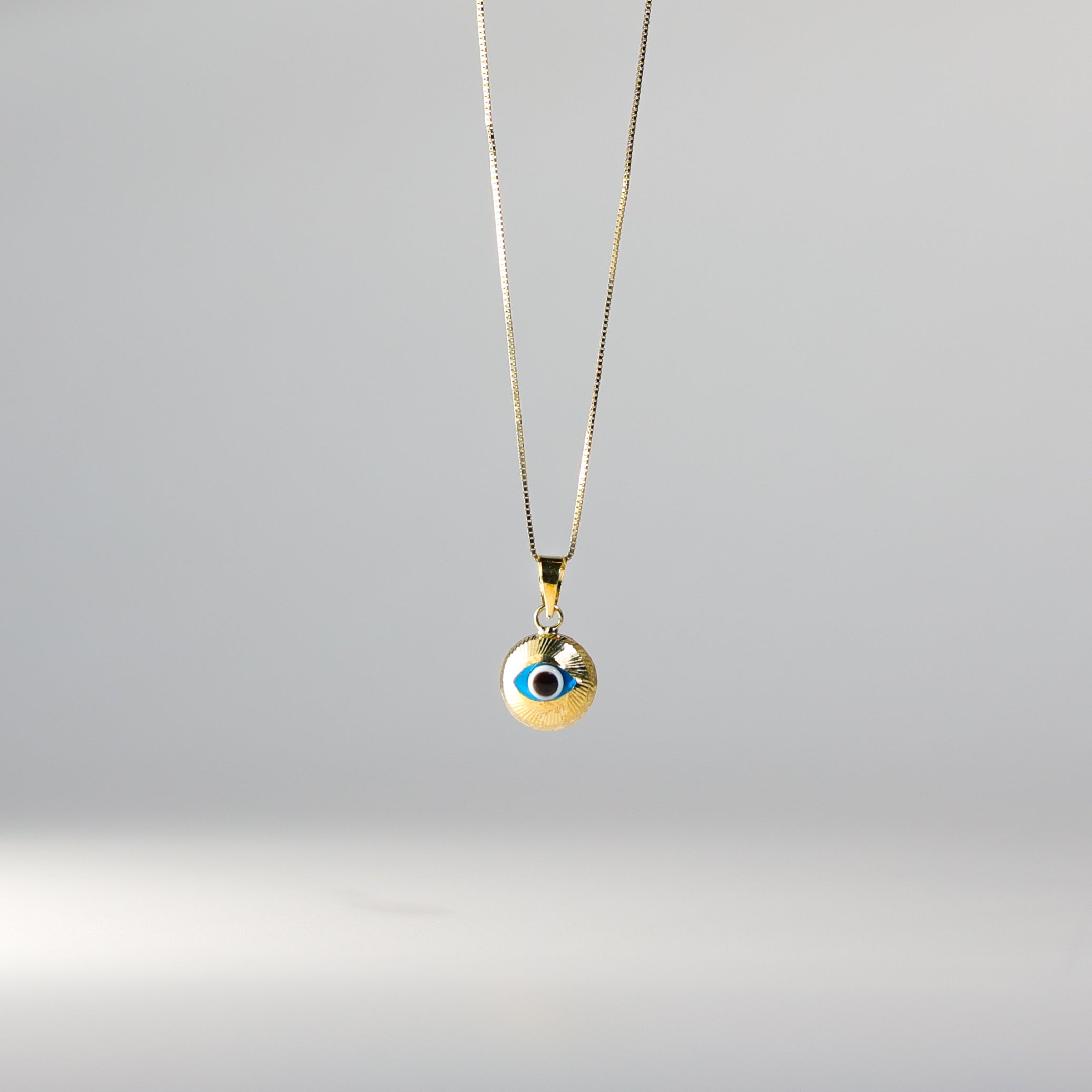 Fluted With Eye - Hamsa Pendant - Charlie & Co. Jewelry