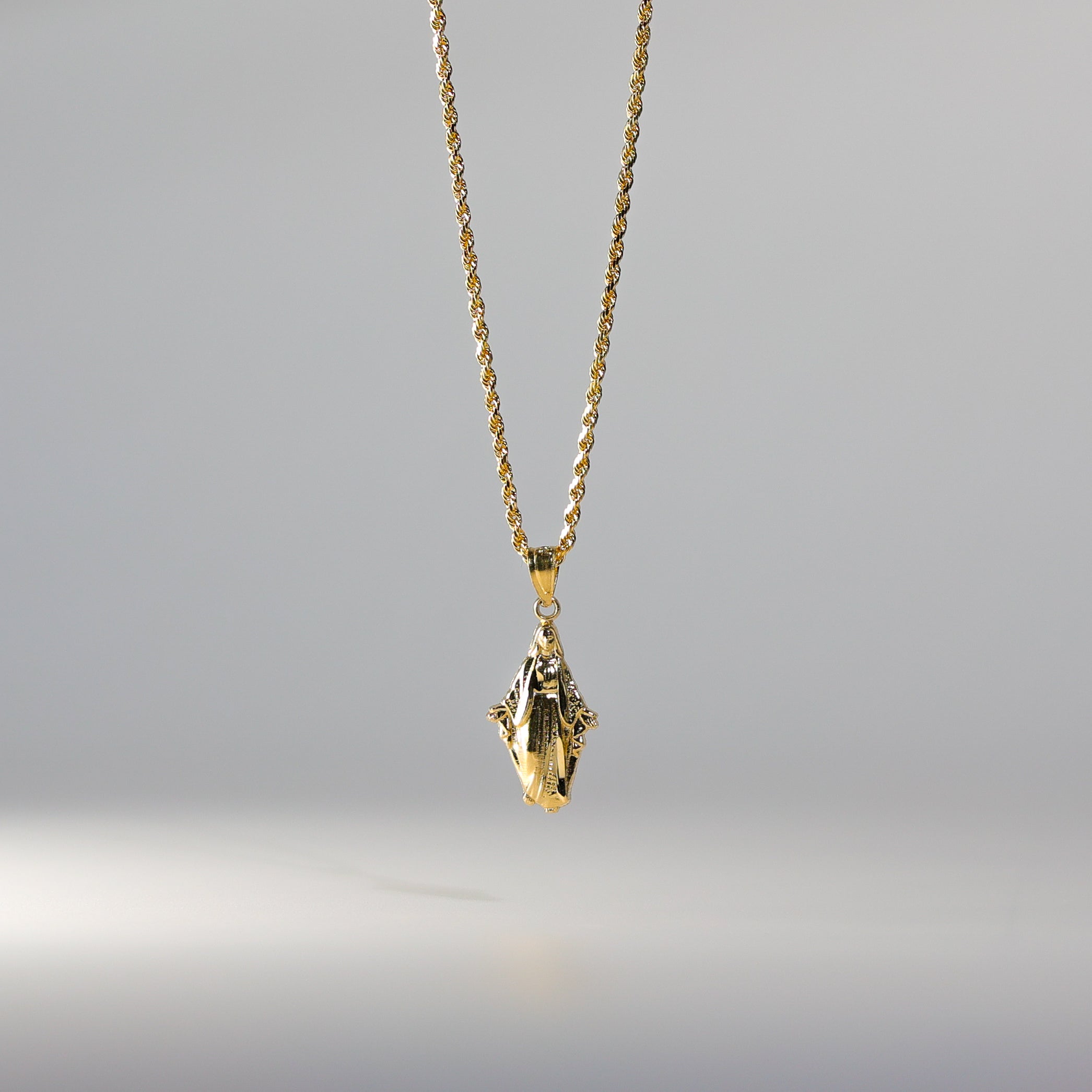 Gold Religious Milagrosa Pendant Model-1487 - Charlie & Co. Jewelry