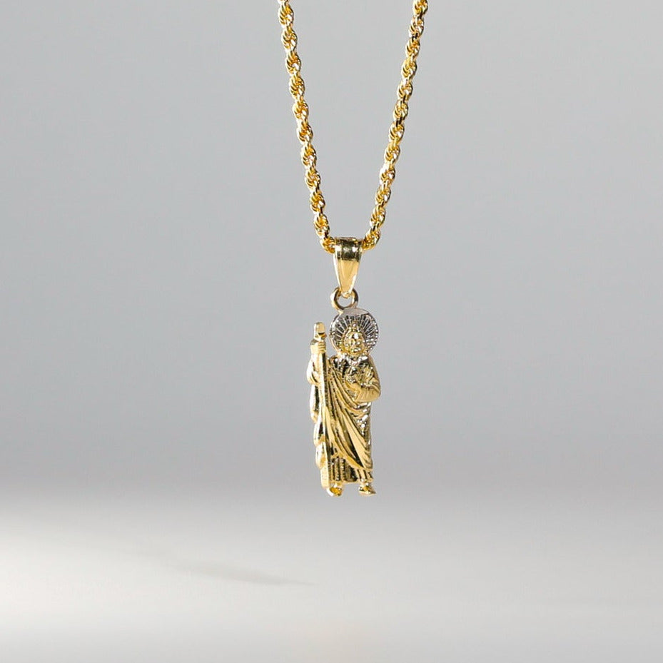 Gold Two-Tones Jesus Pendant Model-102 - Charlie & Co. Jewelry