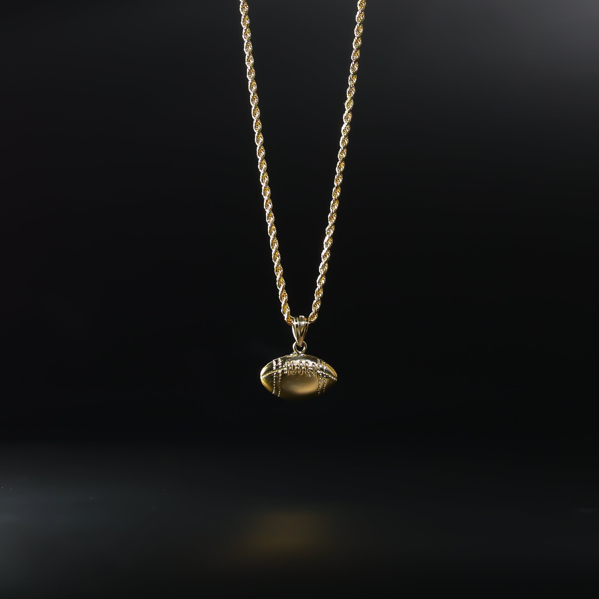 Gold Football Pendant Model-2336 - Charlie & Co. Jewelry