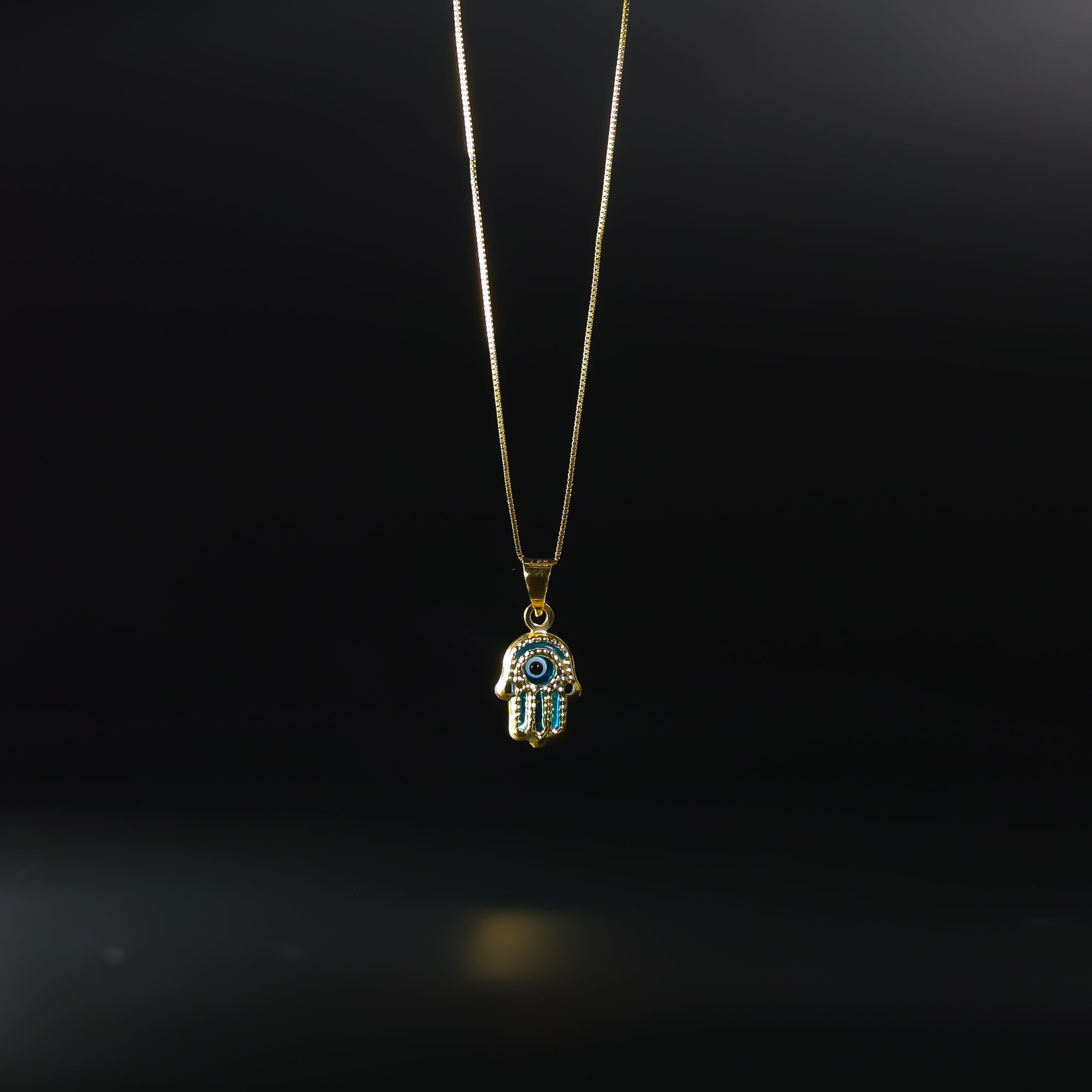 Gold Evil Eye Hamsa Pendant Model-1718 - Charlie & Co. Jewelry