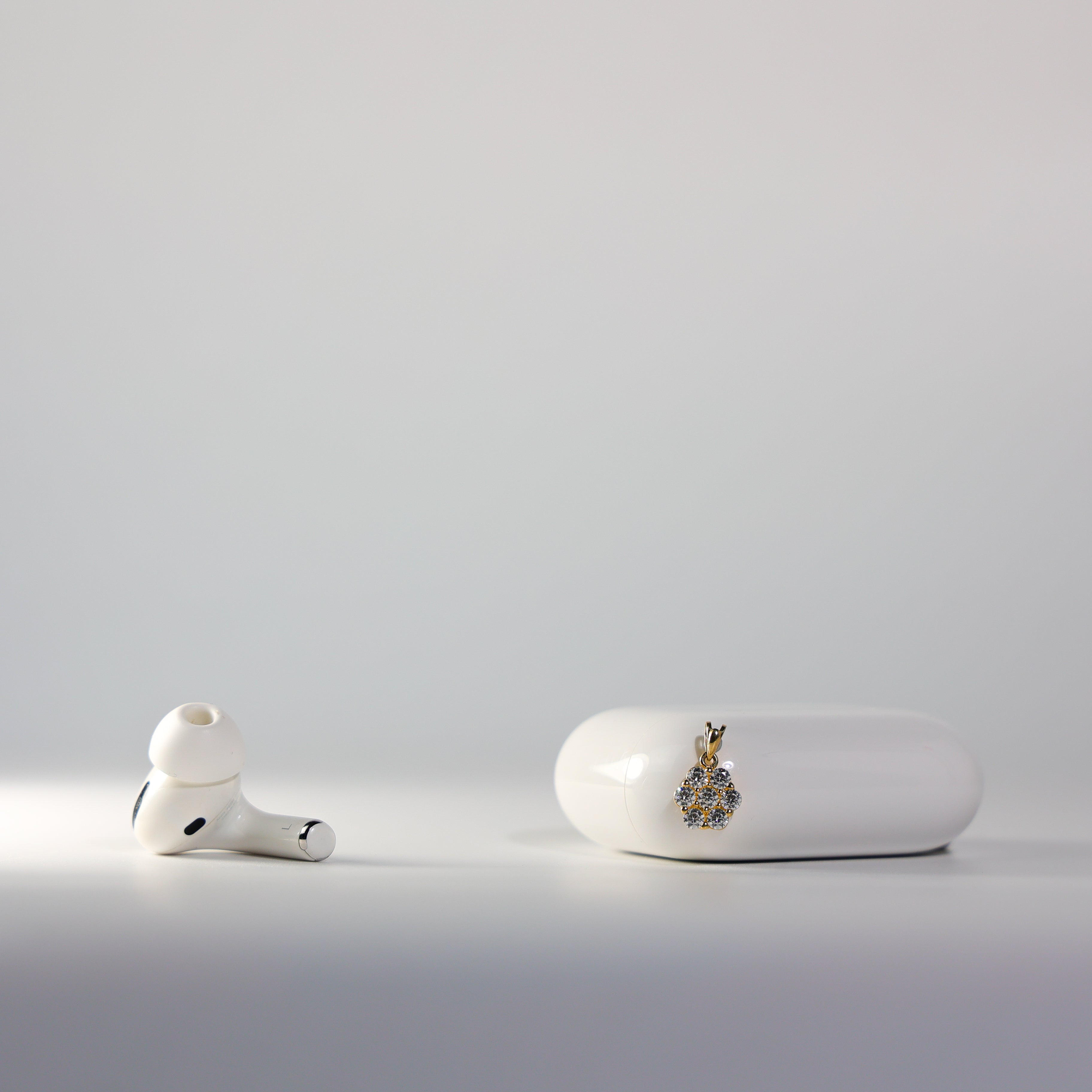 Gold Cubic Zirconia CZ Flower Pendant Model-693 - Charlie & Co. Jewelry