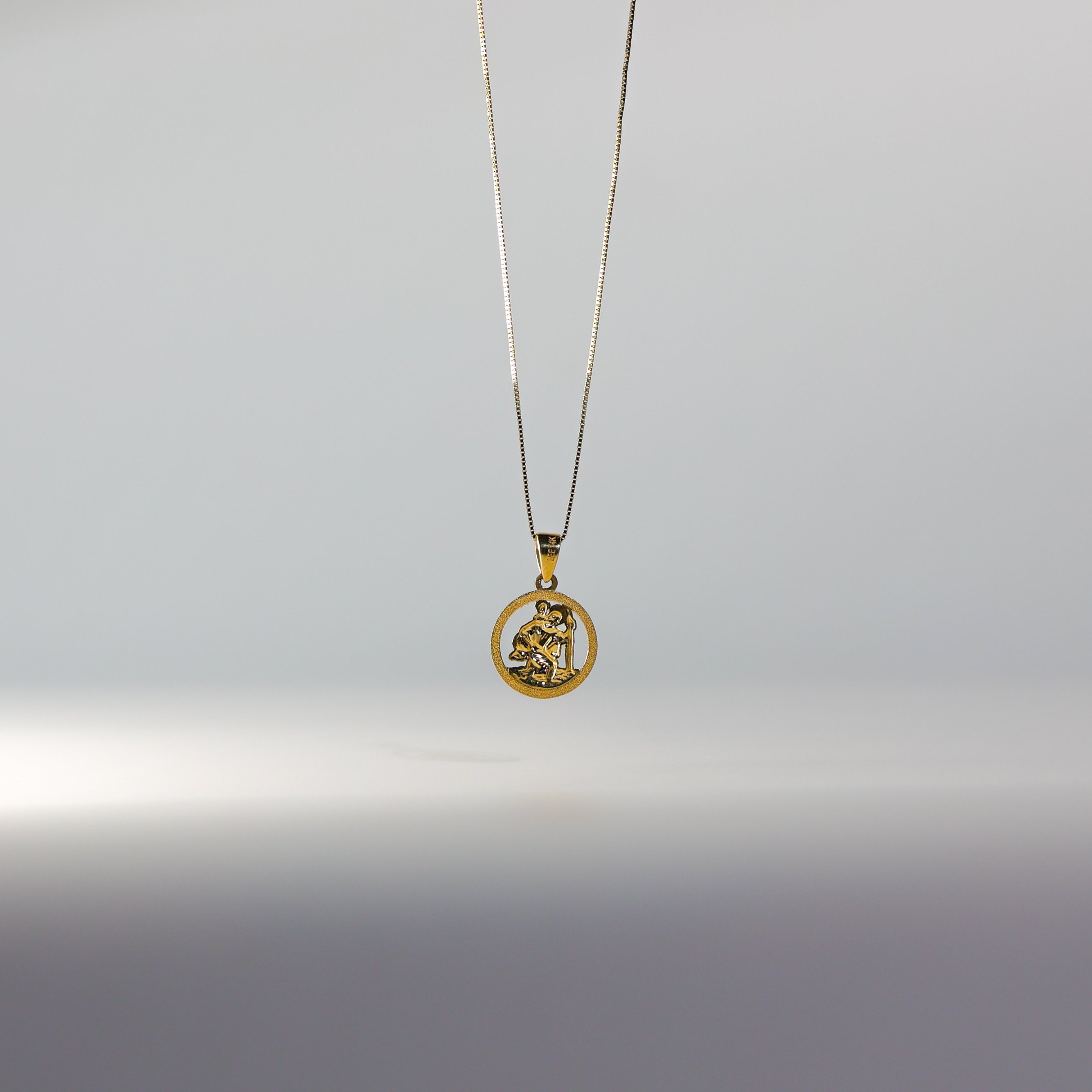 Gold St. Christopher Religious Pendant Model-PT2269 - Charlie & Co. Jewelry