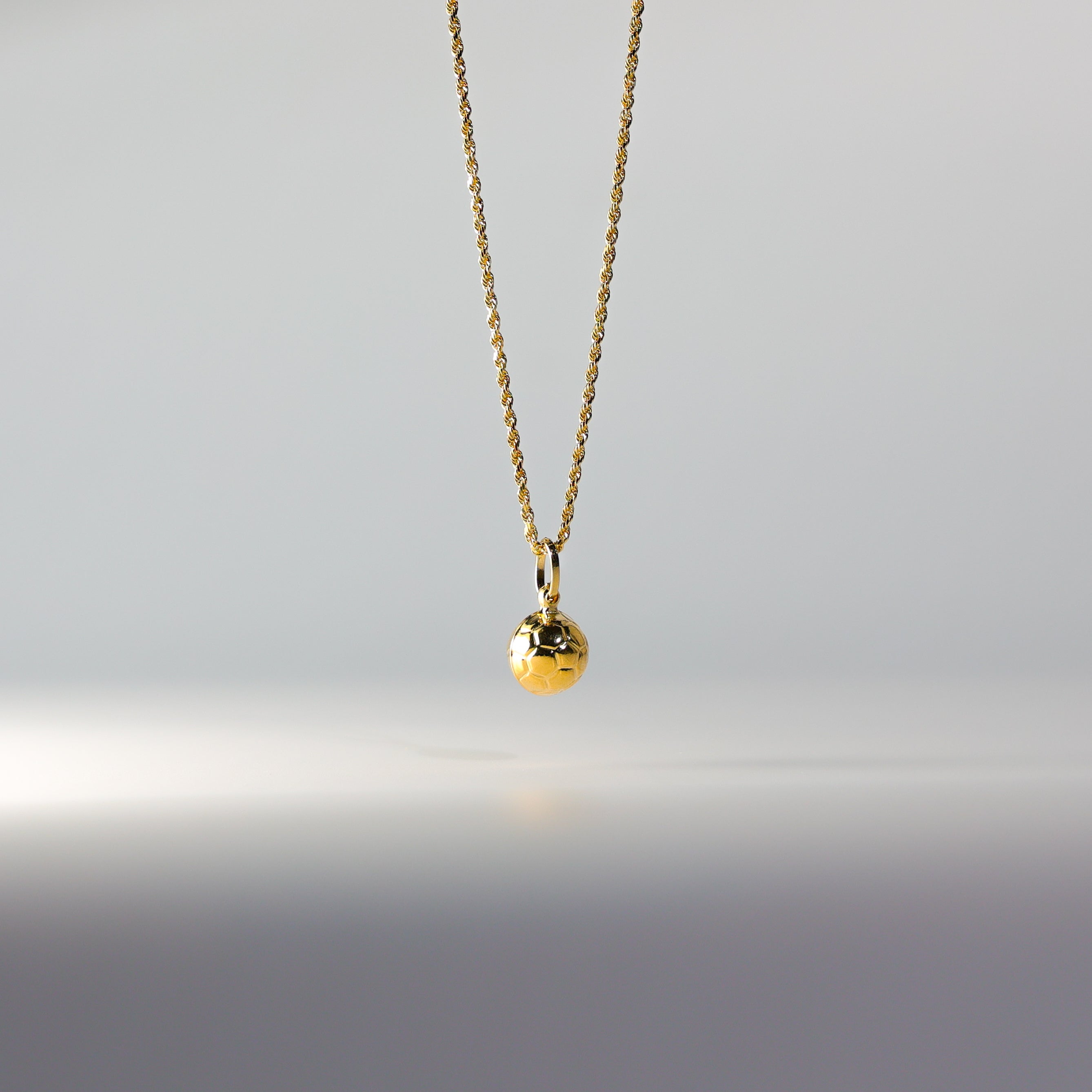 Gold Soccer Ball Pendant Model-PT0502 - Charlie & Co. Jewelry