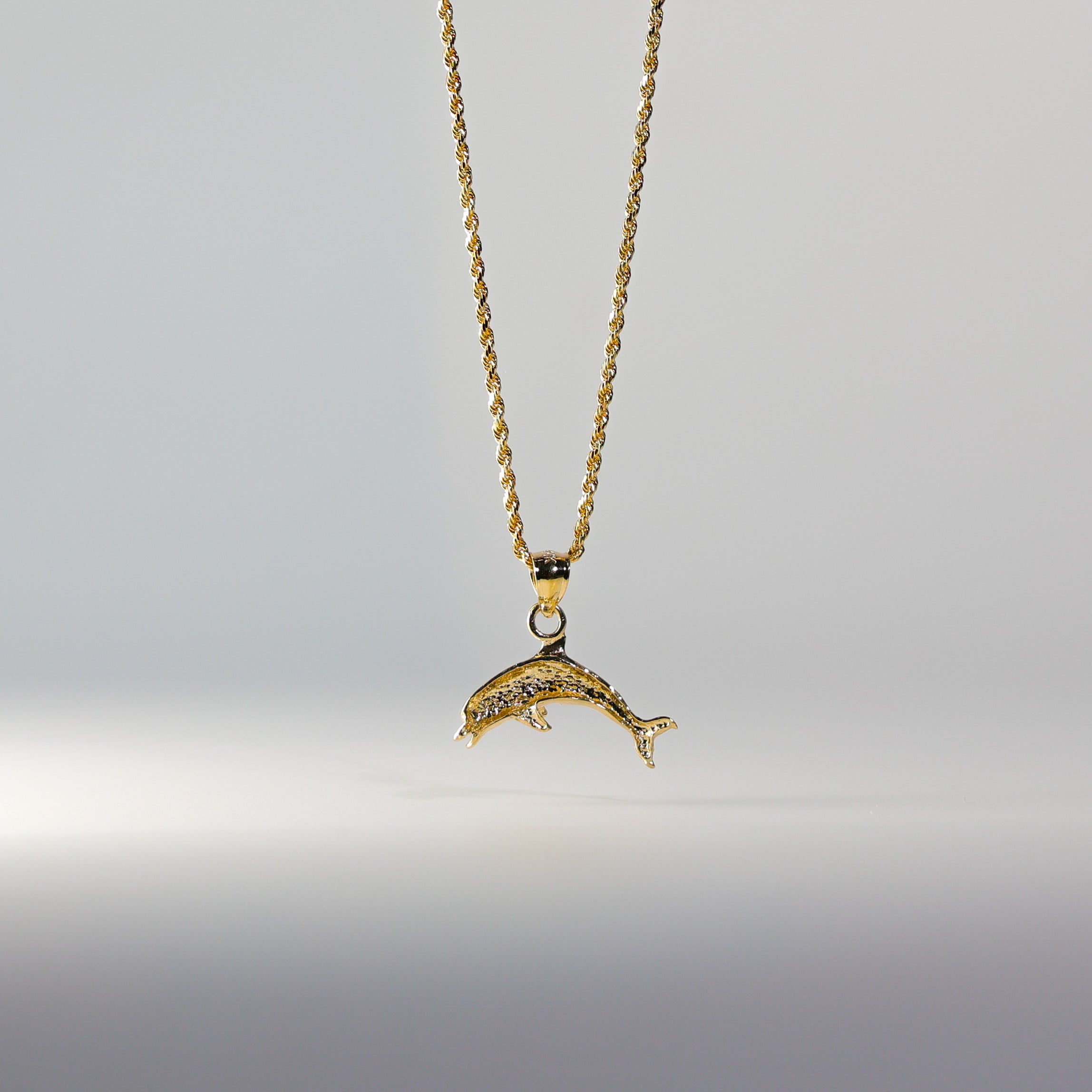 Gold Dolphin Pendant Model-1669 - Charlie & Co. Jewelry