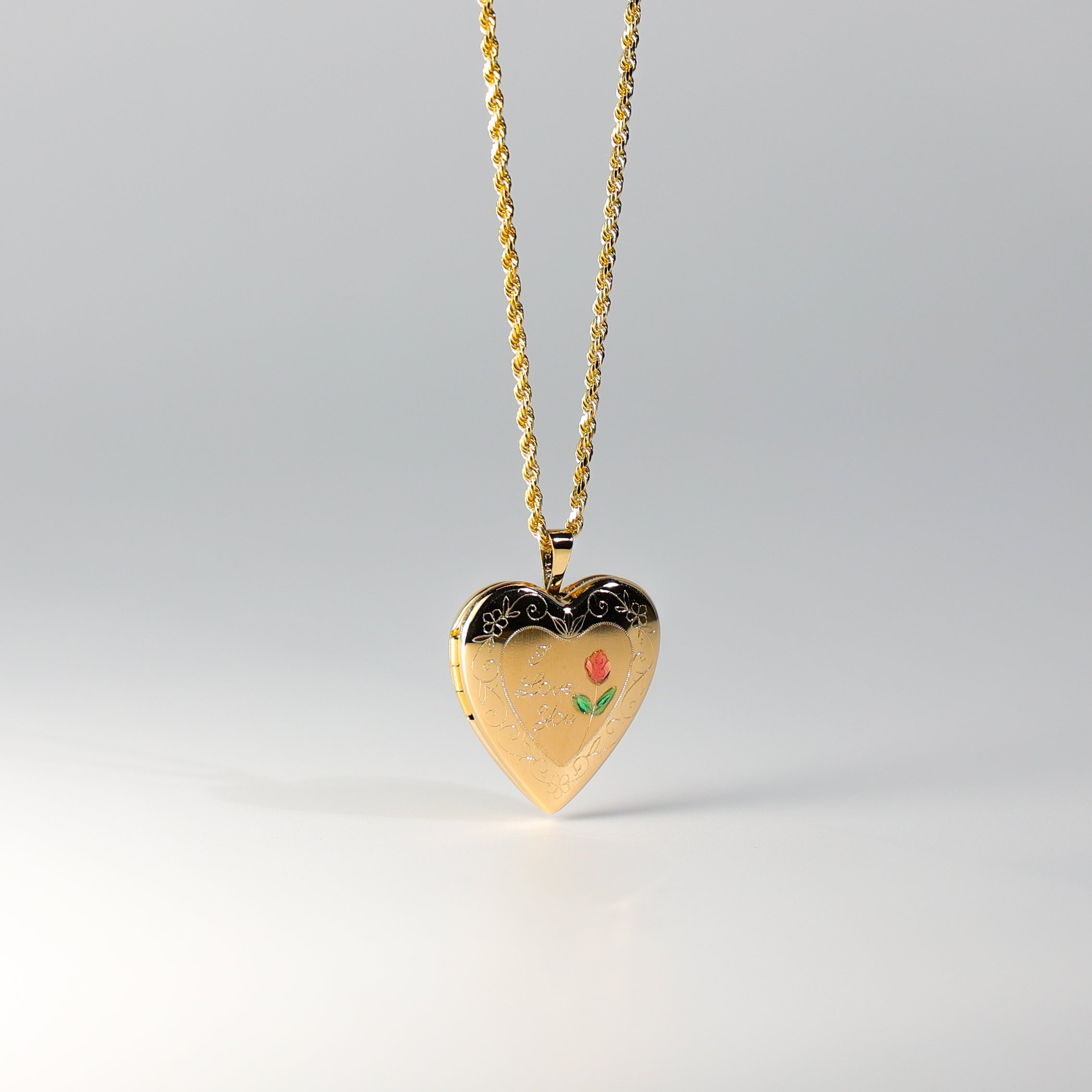 Gold Heart Locket Pendant Model-PT0613 - Charlie & Co. Jewelry