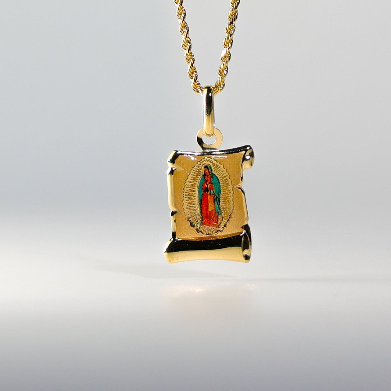Guadalupe Enamel Pendant Model-0151 - Charlie & Co. Jewelry