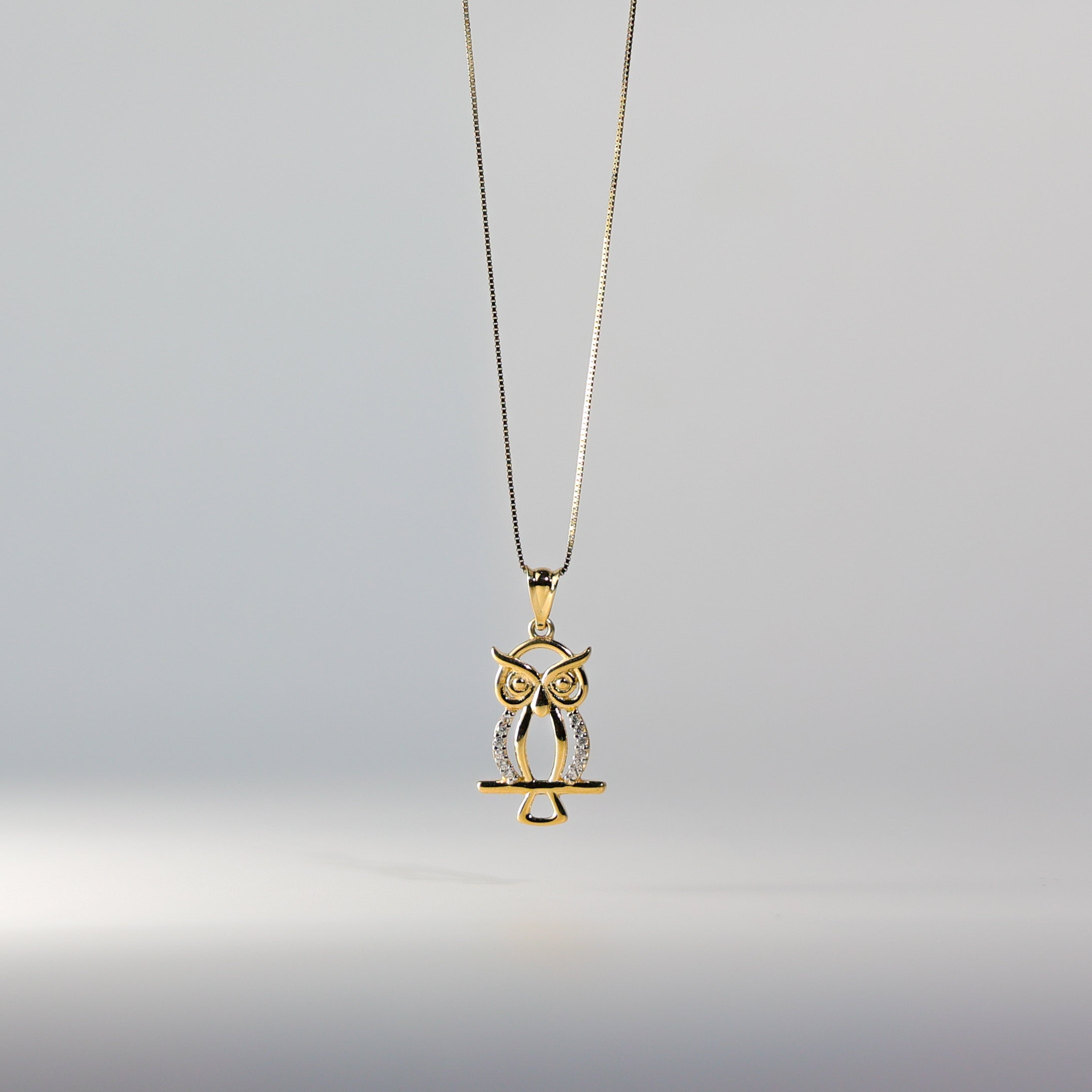 Gold Owl Pendant Model-2552 - Charlie & Co. Jewelry