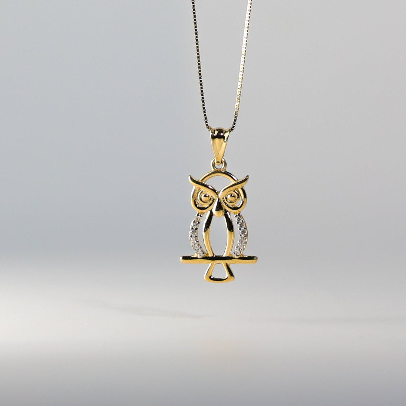 Gold Owl Pendant Model-2552 - Charlie & Co. Jewelry