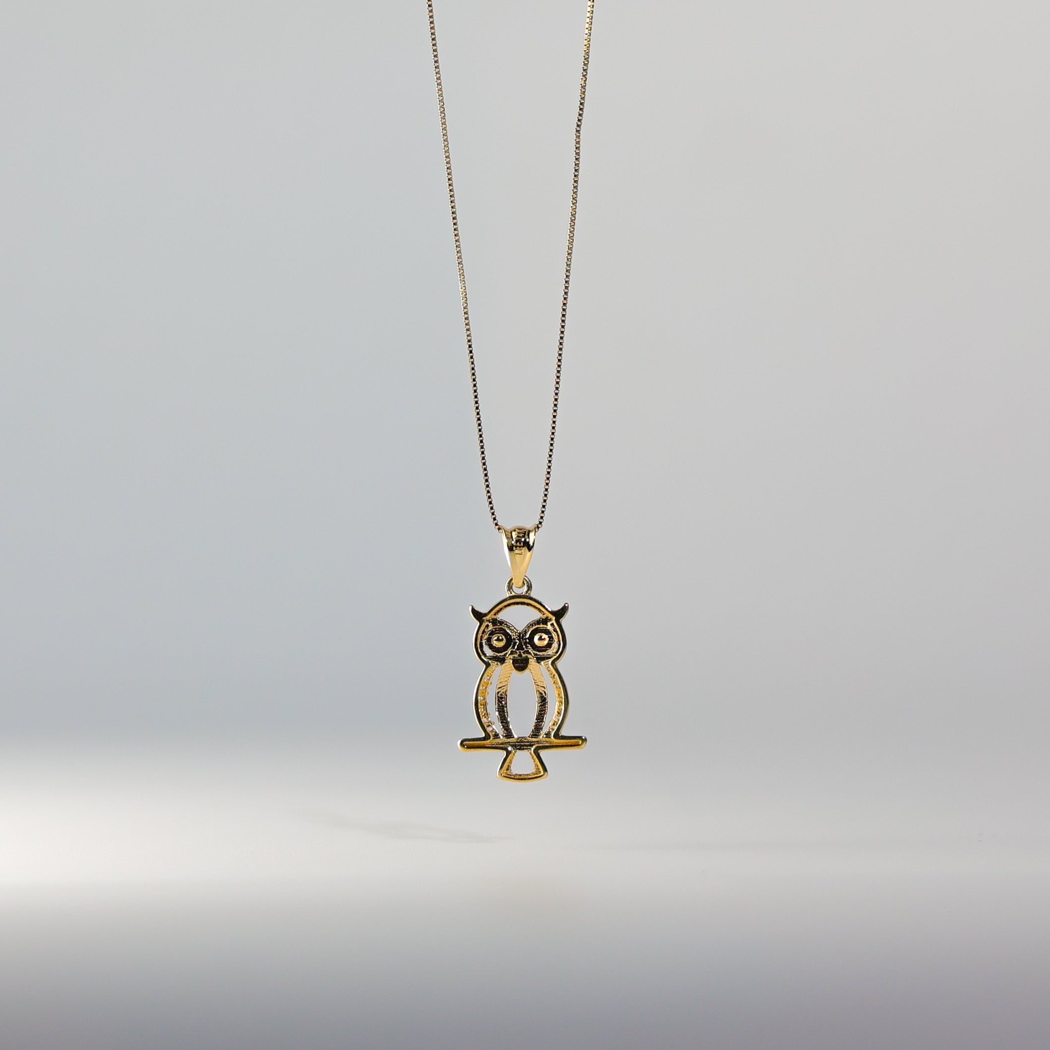 Gold Owl Pendant Model-2552 - Charlie & Co. Jewelry