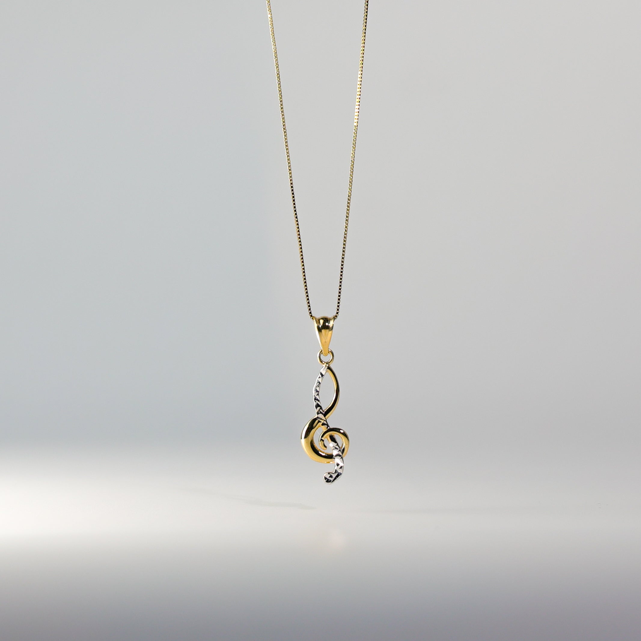 Gold Music Note Pendant Model-PT2554 - Charlie & Co. Jewelry